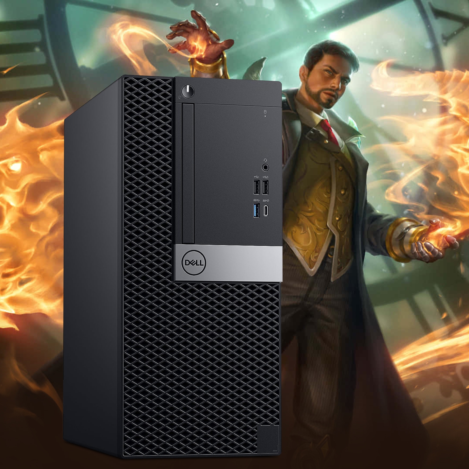 Remis à neuf - ordinateur OptiPlex de Dell (Core i7 hexacoeur 8th gén. d'Intel/SSD NVMe 1&nbsp;To/RAM 16&nbsp;Go/Win 11 Pro) - Noir