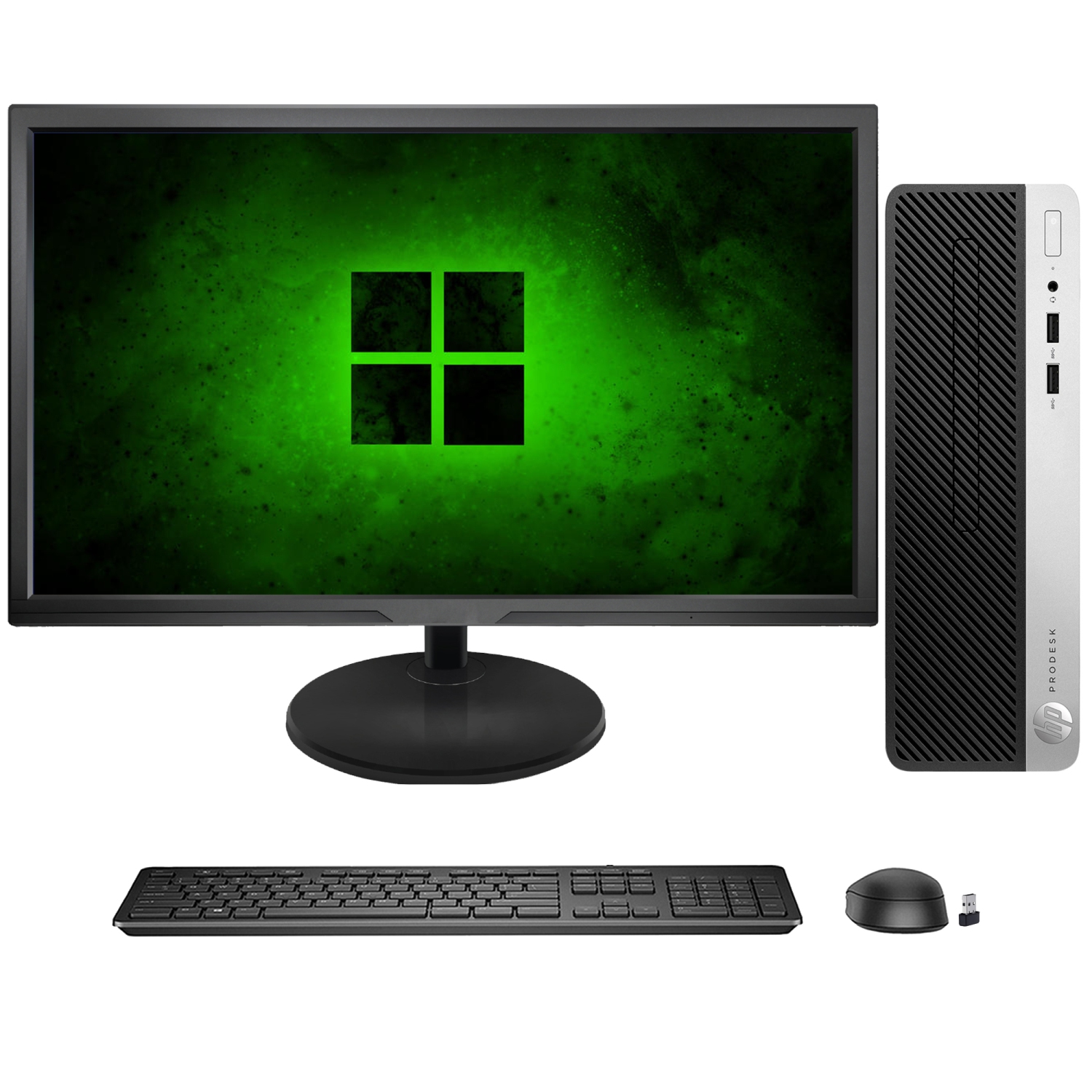 Refurbished - HP ProDesk 400 G4 SFF High Performance Desktop PC, New 22 inch FHD Monitor (Intel Core i3 6th GEN @3.70 GHz/ 1TB SSD/ 32GB DDR4 RAM/