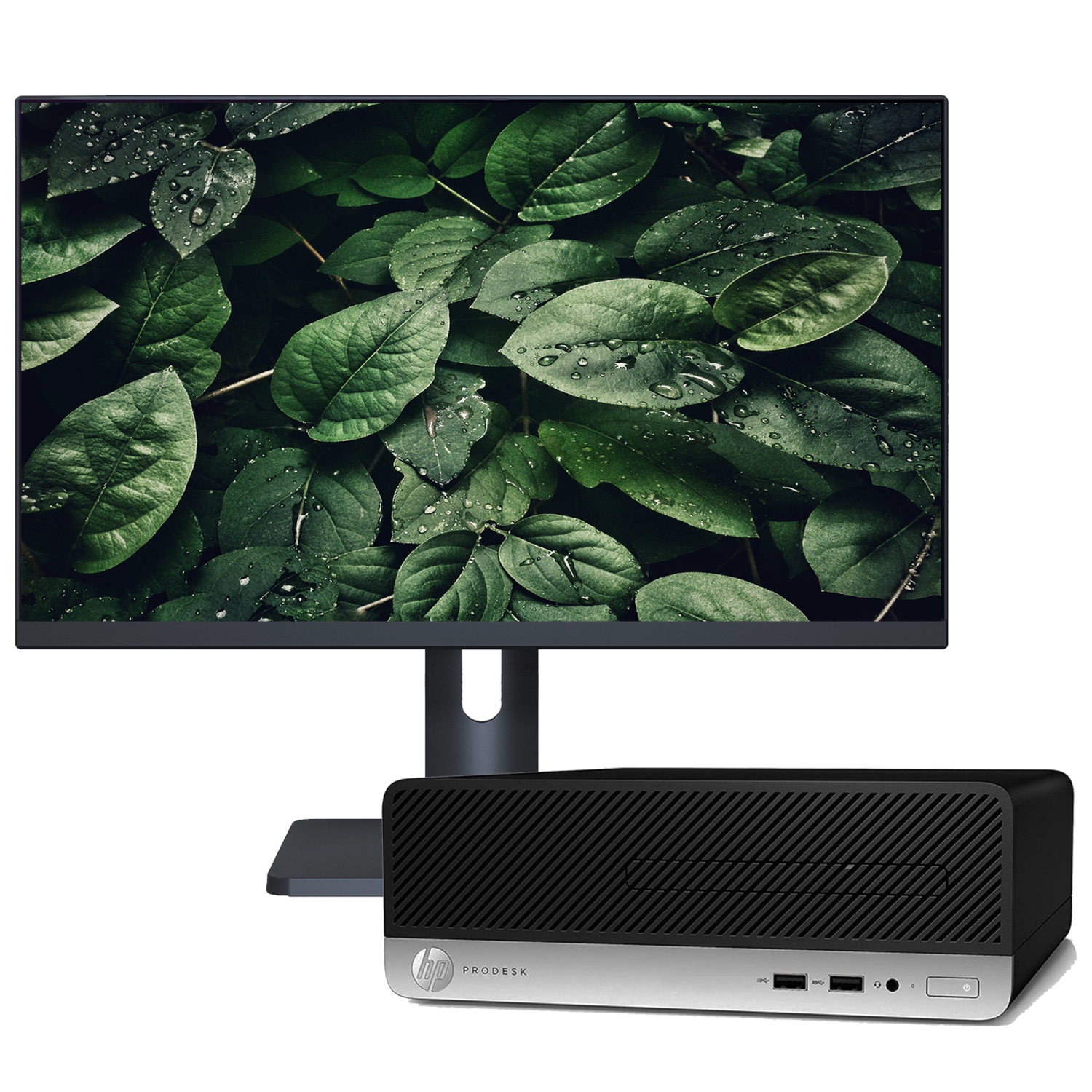 Refurbished - HP ProDesk 400 G4 SFF Business Desktop PC Computer, New 27 inch FHD Monitor, Intel Core i3-6100 6th GEN @3.70 GHz, 16GB DDR4 RAM, 256GB