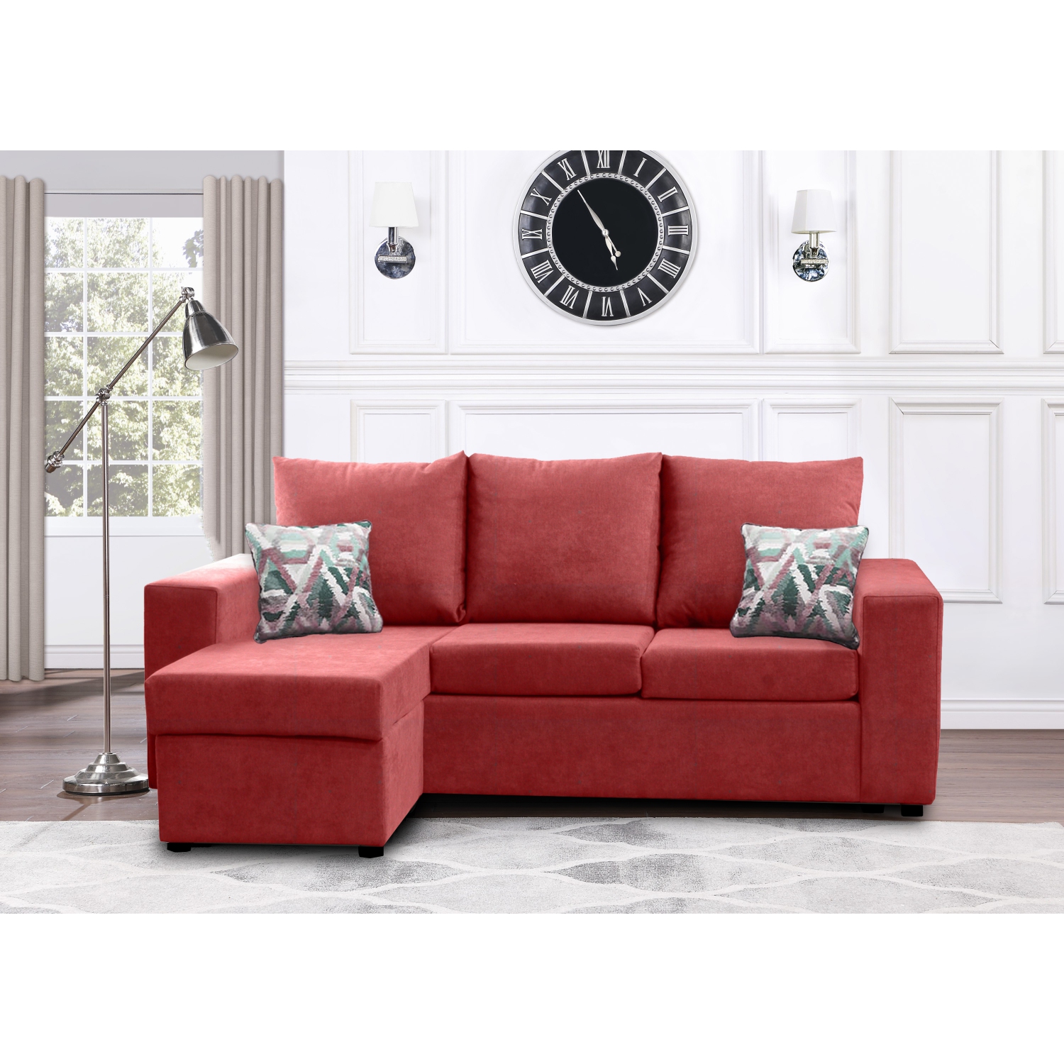 Infinite Imports – Promo Reversible Sectional With Chaise - Choose From Many Colors - Made In Canada