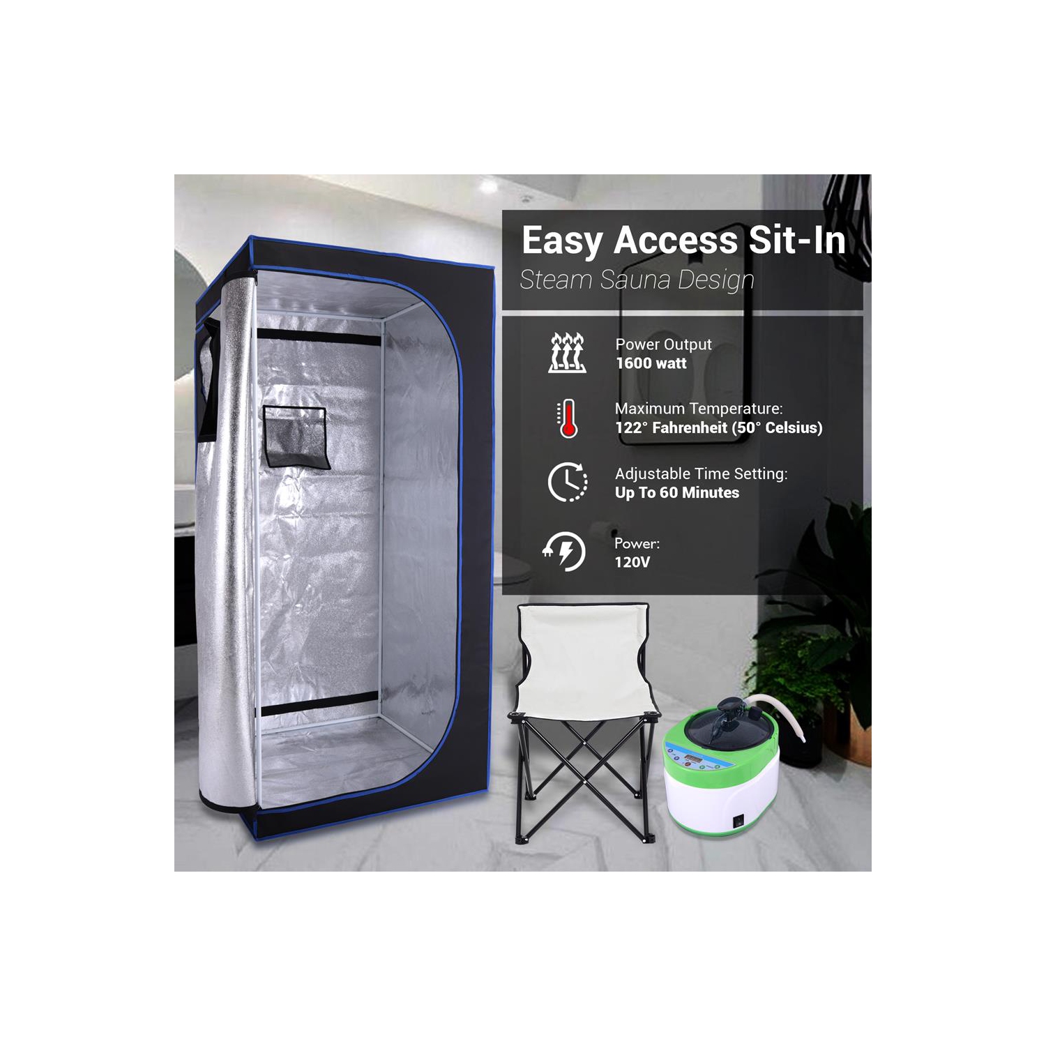 Portable Steam Home Sauna - Personal In-Home Detox Spa Steam Therapy Heated Sauna