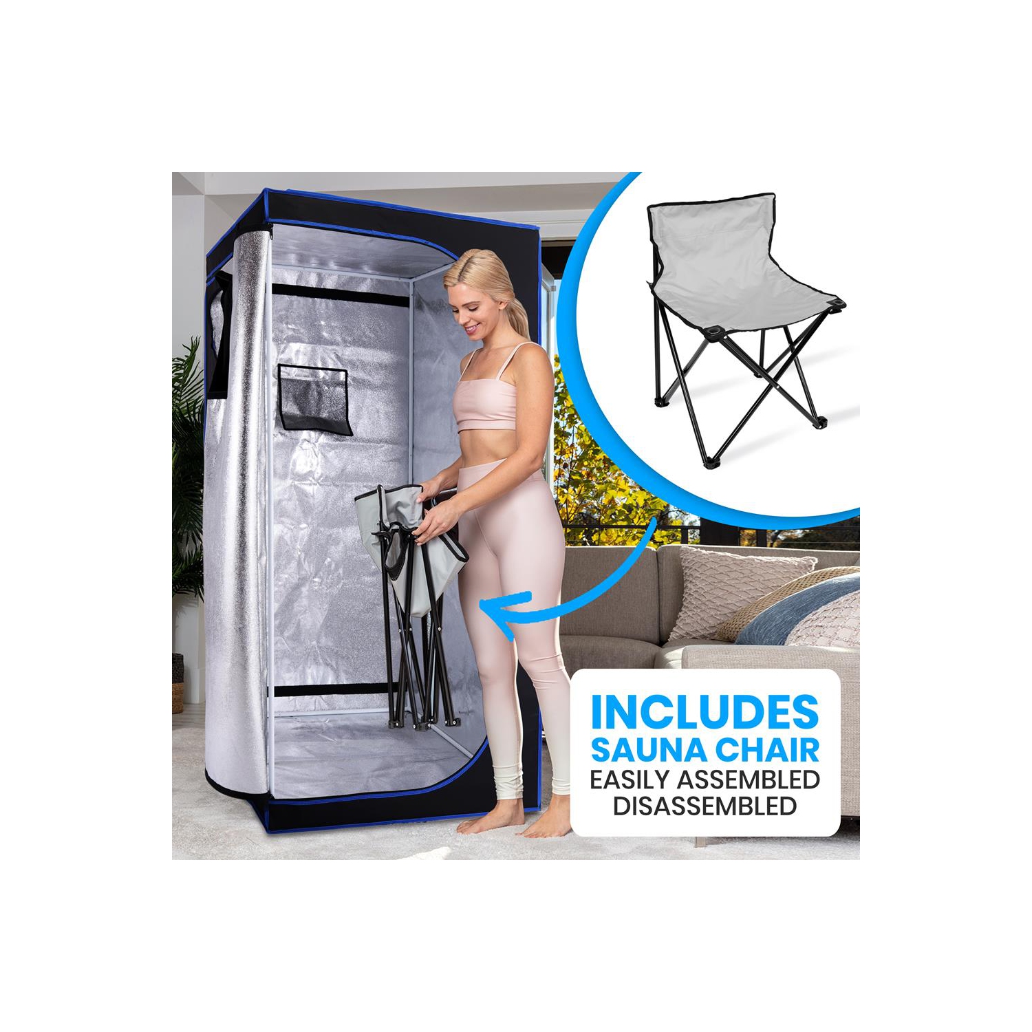 Portable Steam Home Sauna - Personal In-Home Detox Spa Steam Therapy Heated Sauna