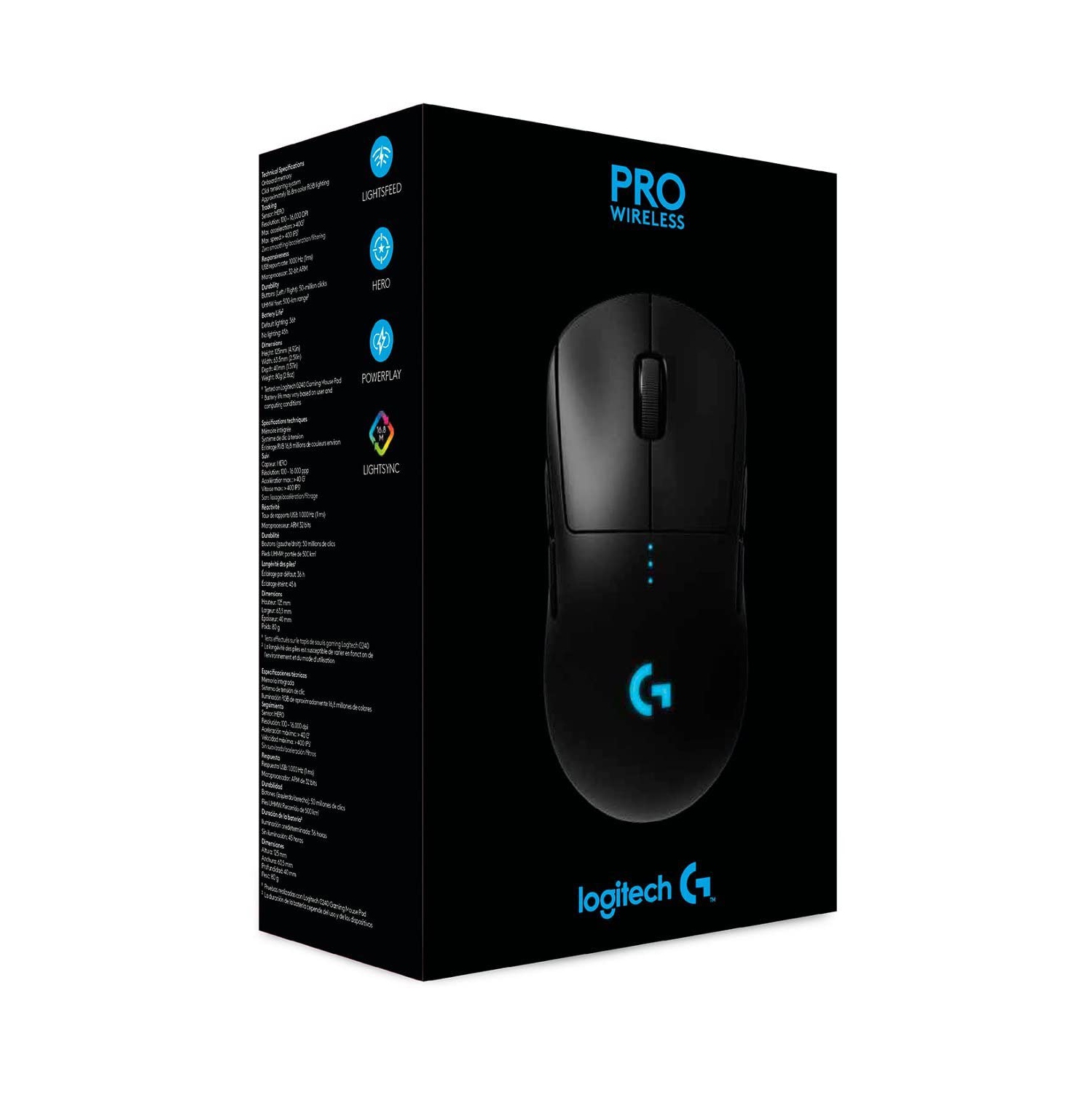 Logitech G Pro Wireless Gaming Mouse with Esports Grade Performance, Ergonomic Ambidextrous
