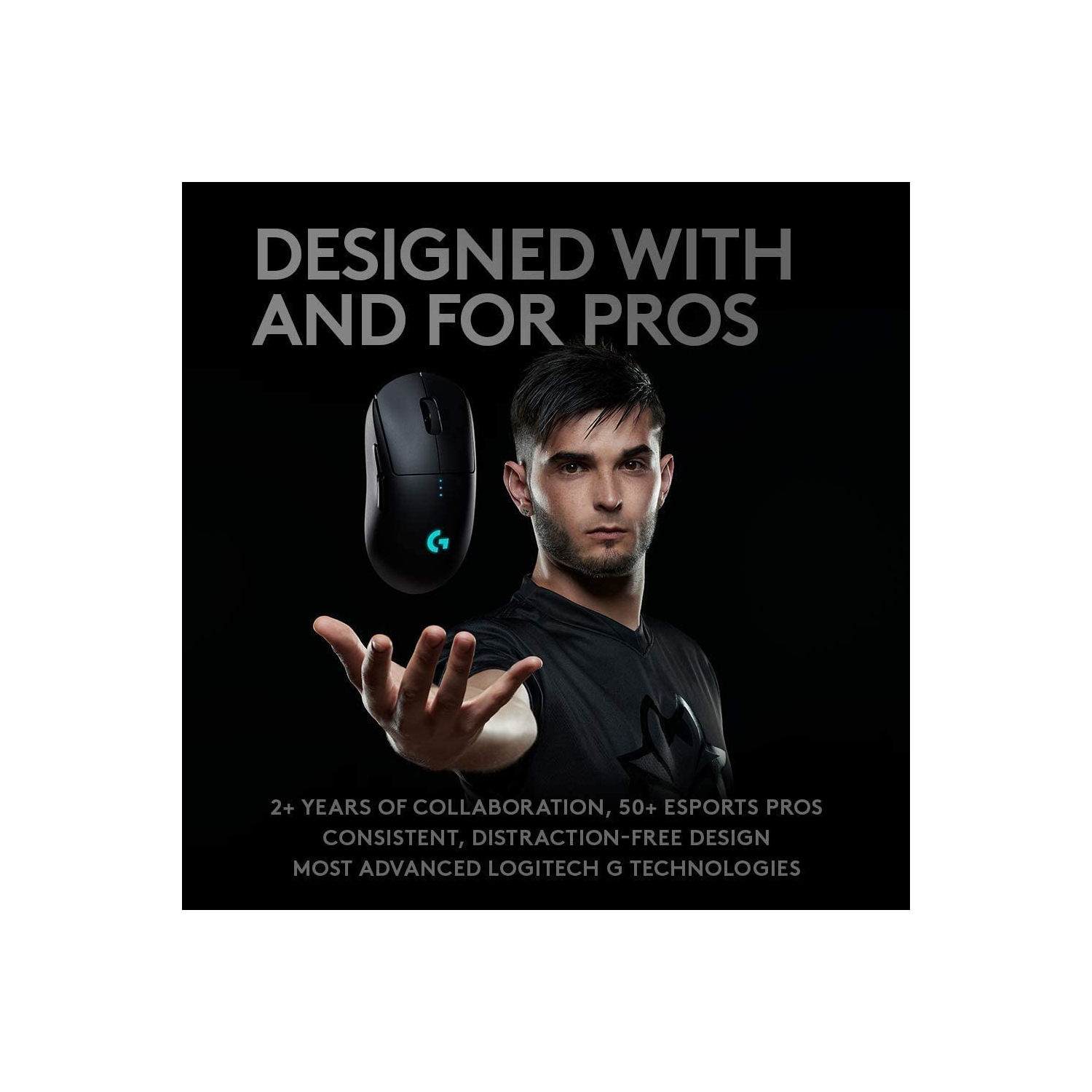 Logitech G Pro Wireless Gaming Mouse with Esports Grade Performance, Ergonomic Ambidextrous
