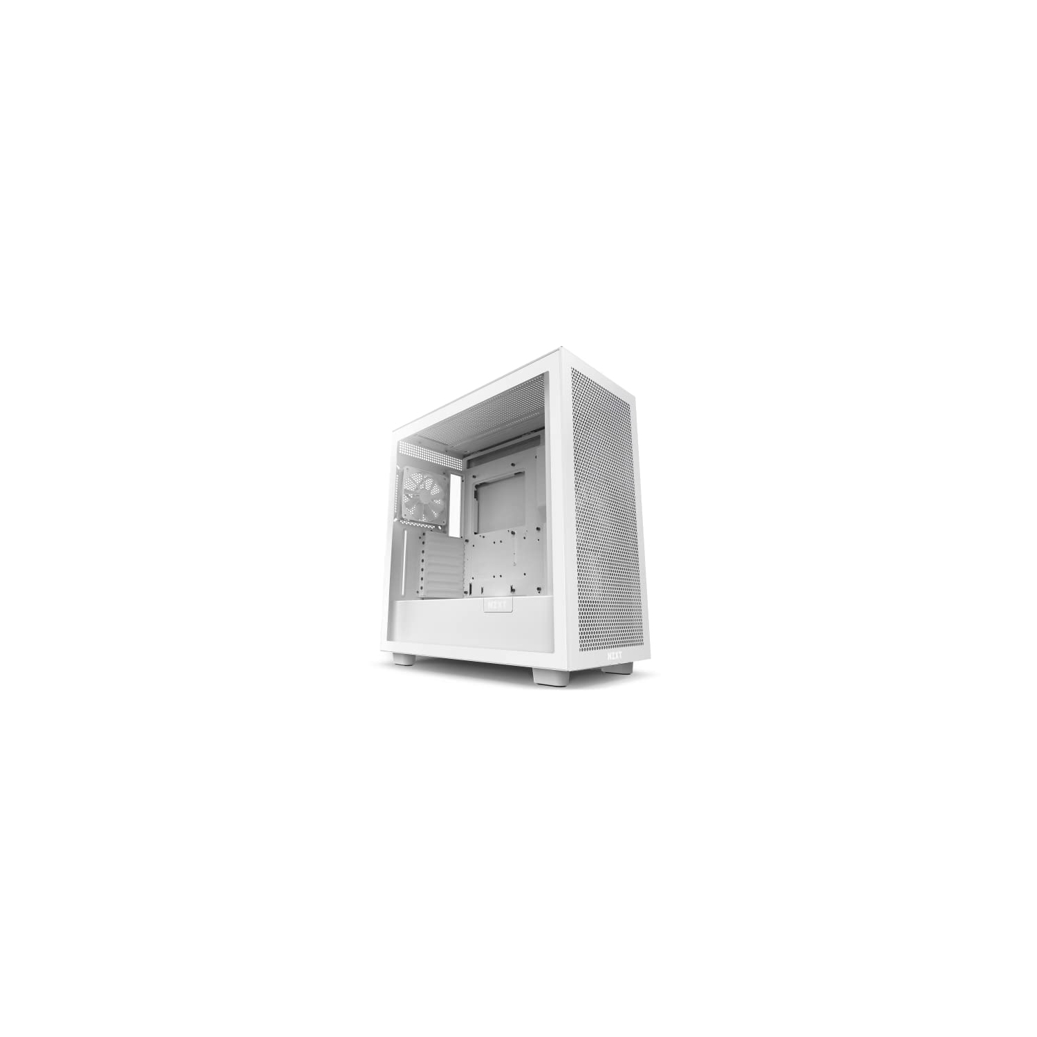 H7 Flow CM-H71FW-01 ATX Mid Tower PC Gaming Case Front I/O USB Type-C Port Quick-Release Tempered Glass Side Panel White