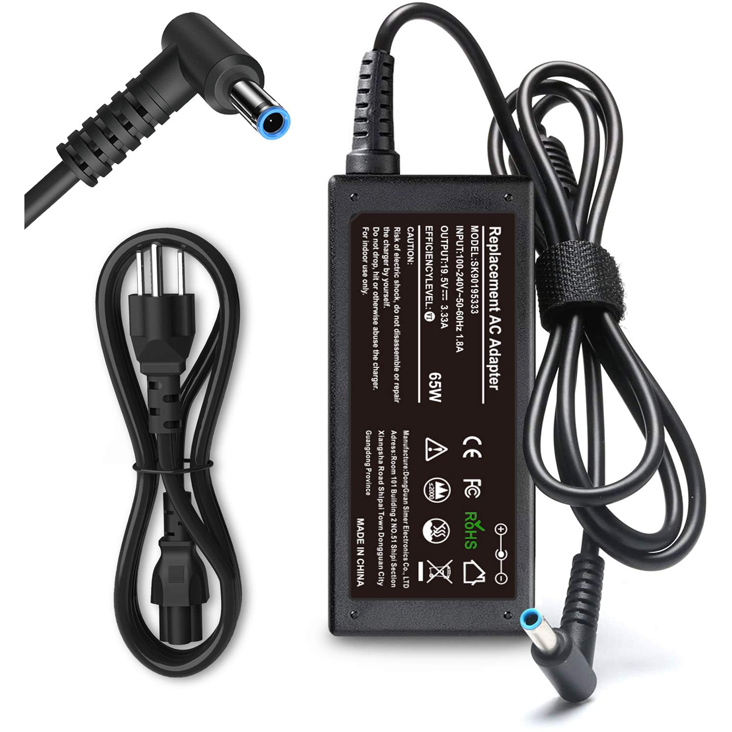 19.5V 3.33A 65W AC Power Adapter Laptop Charger for HP ProBook Charger X360 11 G1 G2 G3 G4 G5 G6 EE,440 G3 G4 G5 G6 G7,450 G3 G4 G5 G6 G7,470 G3 G4 G5,435 G7 440 G1,650 G2 G3 G4 Po