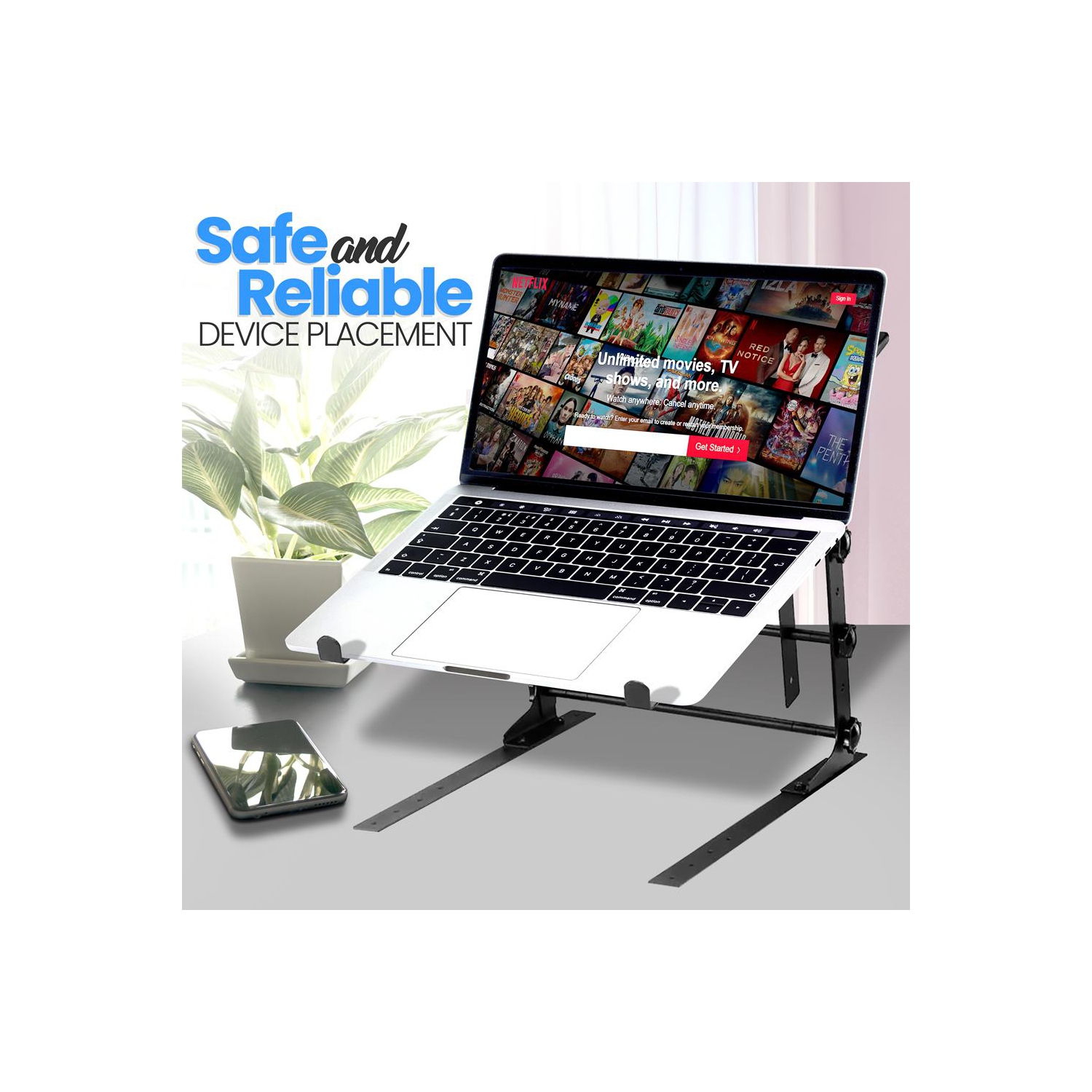 Universal Dual Device Laptop Stand - Sound Equipment DJ Mixing Workstation