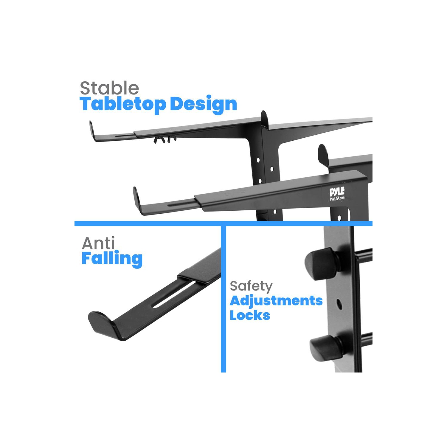Universal Dual Device Laptop Stand - Sound Equipment DJ Mixing Workstation