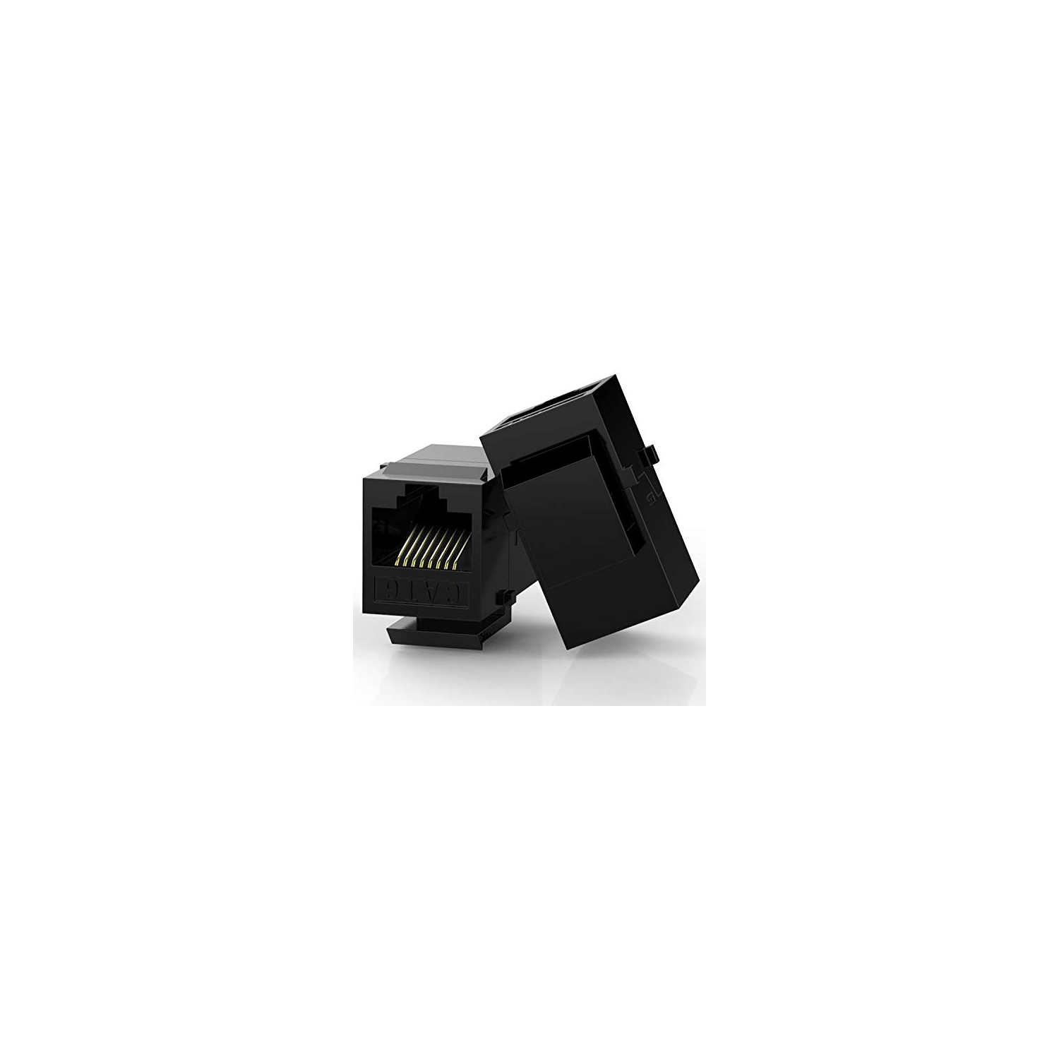 Rj45 Coupler Cat6 Keystone Jack Inline Coupler Female to Female Insert Coupler 25 Pack Black
