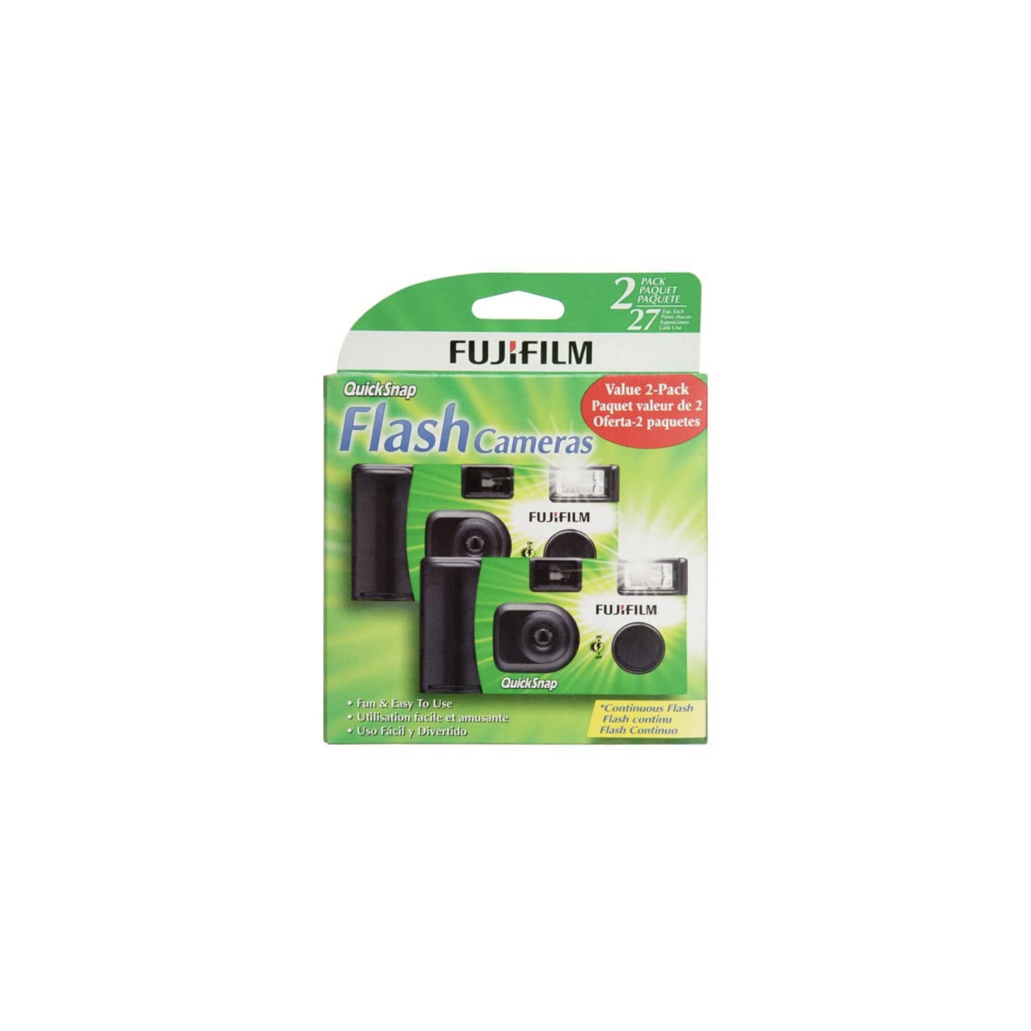 QuickSnap Flash 400 Disposable 35mm Camera (Pack of 2)