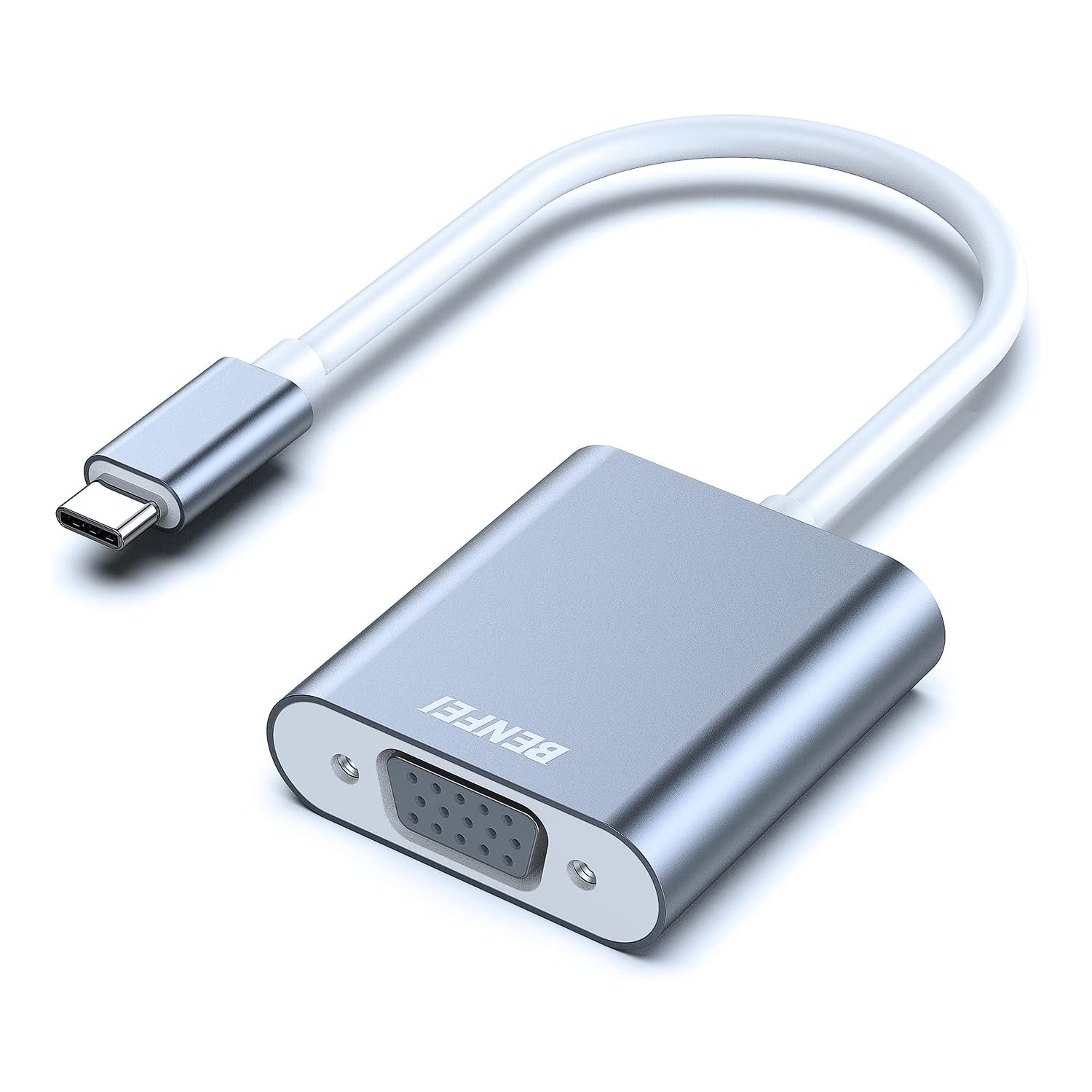 BENFEI USB-C to VGA Adapter, Thunderbolt 3/4 Compatible for iPhone 15, MacBook, Aluminium Shell