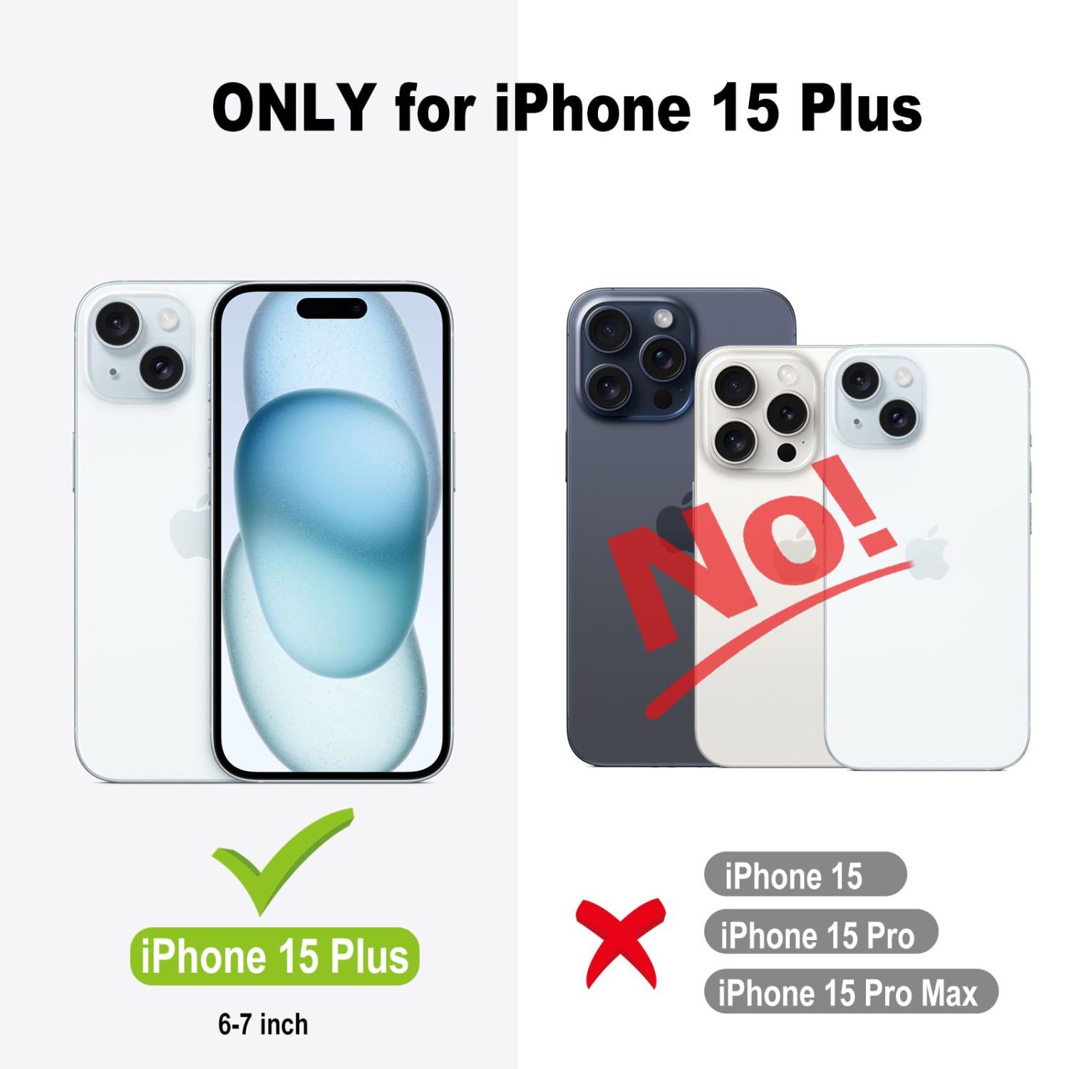 Designed for iPhone 15 Plus Case, Premium PU Leather iPhone 15 Plus Wallet Case with Card Holder Kickstand Slim Phone Cover for iPhone 15 Plus 6.7