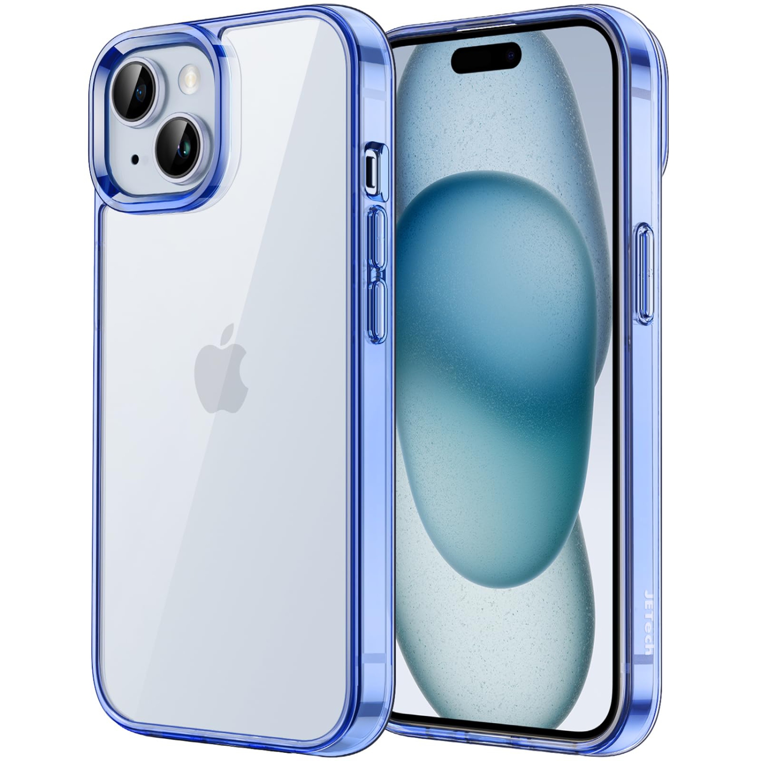 Case for iPhone 15 Plus 6.7-Inch, Non-Yellowing Shockproof Phone Bumper Cover, Anti-Scratch Clear Back