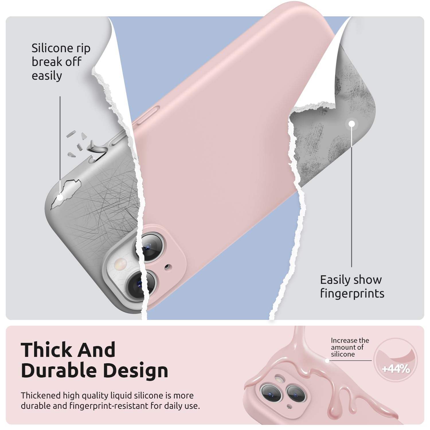 Designed for iPhone 15 Plus Case 6.7 inch, with Camera Protection Liquid Silicone Soft Gel Rubber Phone Case Cover with Lanyard and Microfiber Lining