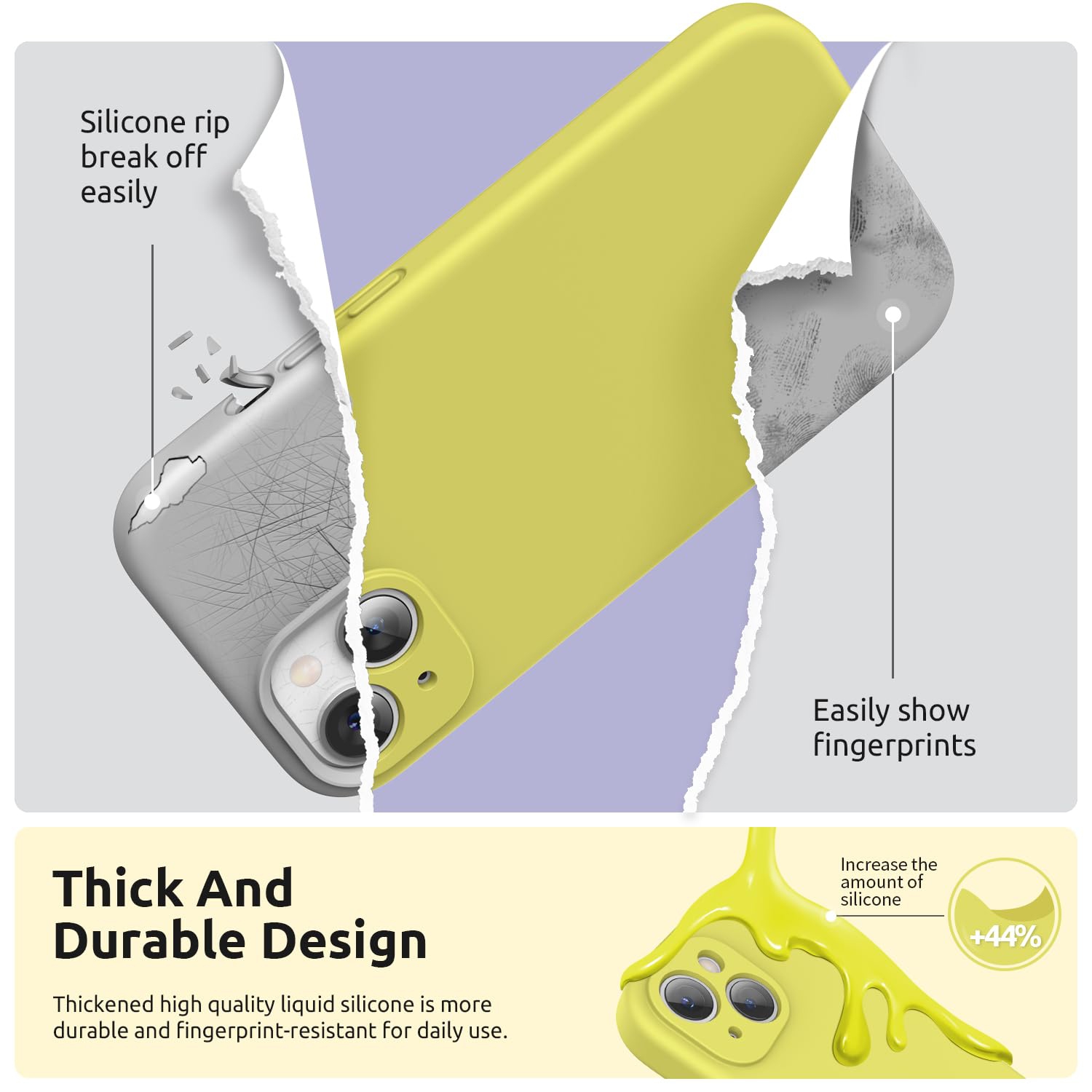 Designed for iPhone 15 Plus Case 6.7 inch, with Camera Protection Liquid Silicone Soft Gel Rubber Phone Case Cover with Lanyard and Microfiber Lining