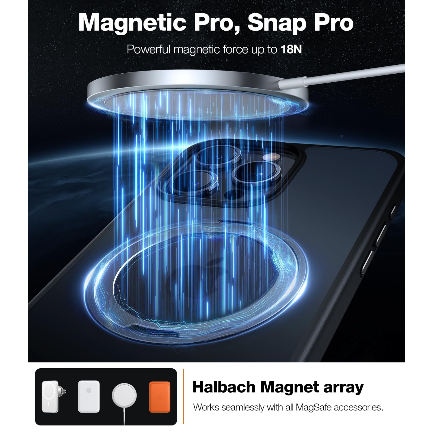 360° Rotatable Ring for iPhone 15 Pro Max Case with Stand, Compatible with MagSafe, 15 FT Military Grade Drop Protection, Magnetic Case for iPhone 15