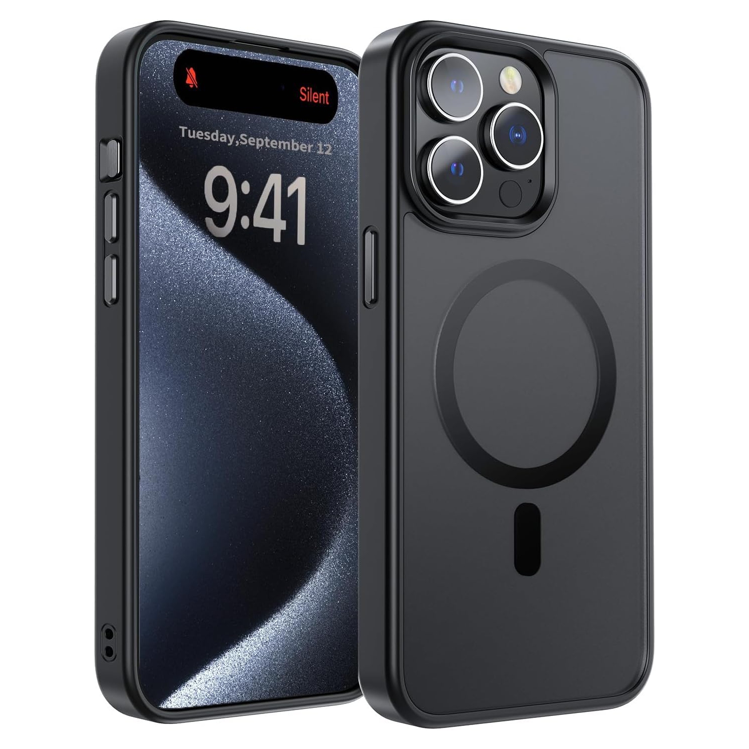 Magnetic for iPhone 15 Pro Case for MagSafe, Compatible with Magsafe Military-Grade Protection Slim Fit Protective Translucent Matte iPhone 15 Pro