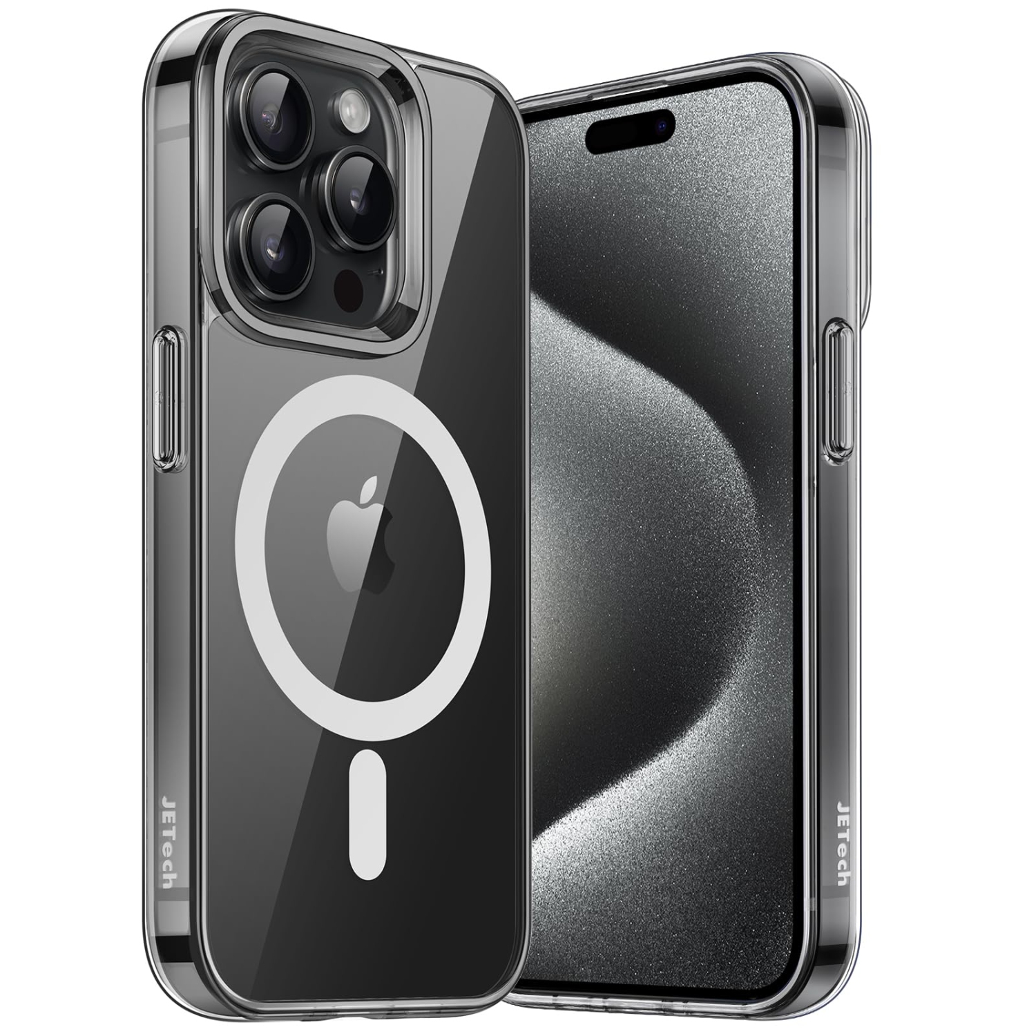 Magnetic Case for iPhone 15 Pro 6.1-Inch Compatible with MagSafe Wireless Charging, Shockproof Phone Bumper Cover, Anti-Scratch Clear Back