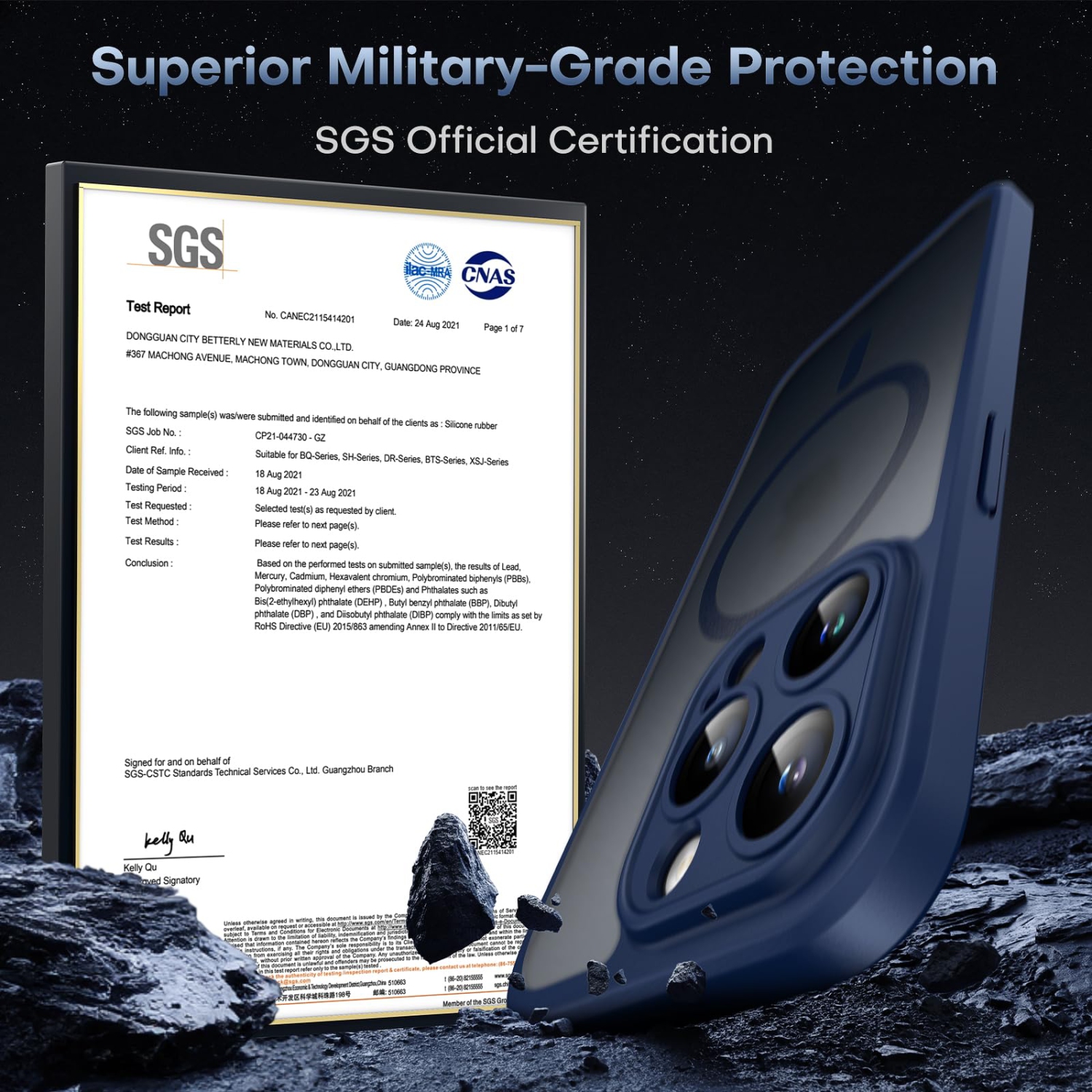 3 in 1 Magnetic for iPhone 15 Pro Max Case, Upgraded Full Camera Protection with 2 Screen Protector, Fit for MagSafe,Translucent Matte Back Phone