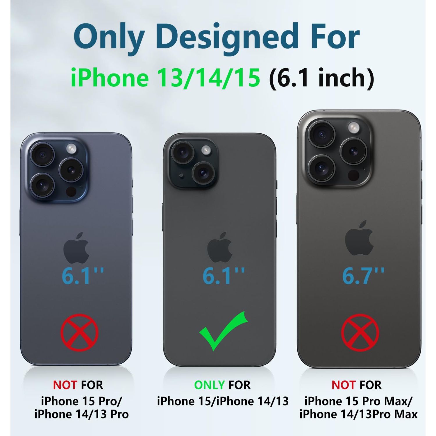 for iPhone 15 Phone Case: for iPhone 15 | Military Grade Dropproof Cell Phone Cover with Kickstand & Slide | Heavy Duty Rugged Phonecase Bumper