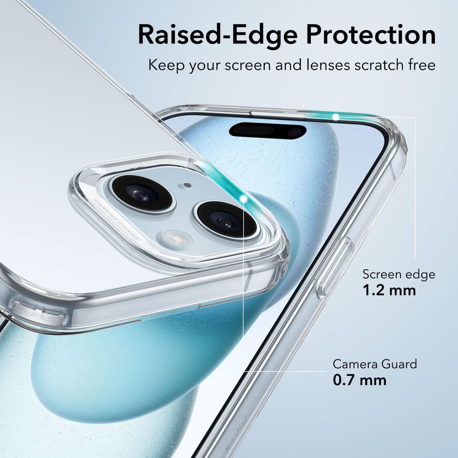 Clear Case for iPhone 15 Plus Case, Shockproof Thin Cover, Yellowing-Resistant Slim Transparent TPU Phone Case, Zero Series, Clear