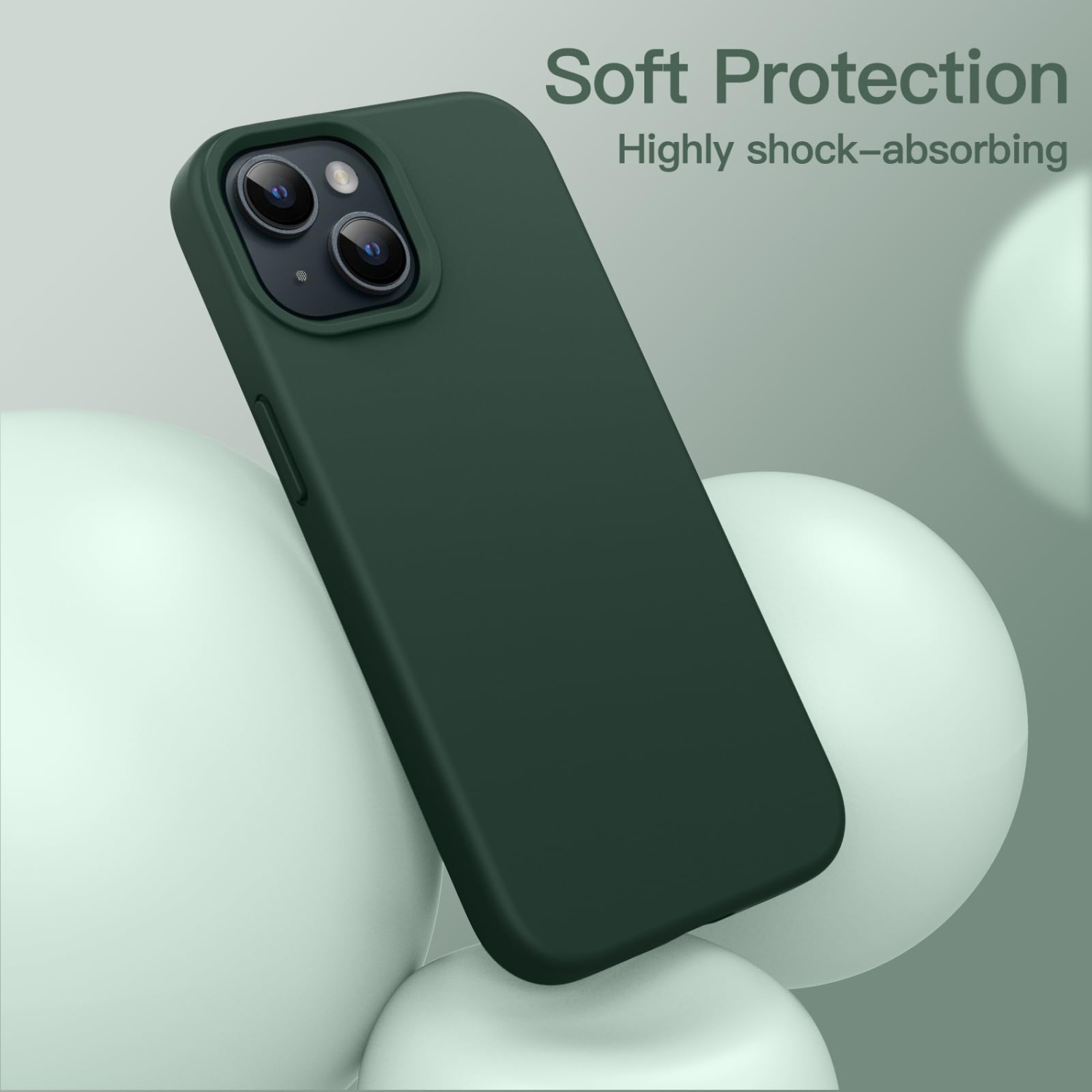 Silicone Case for iPhone 15 Plus 6.7-Inch, Silky-Soft Touch Full-Body Protective Phone Case, Shockproof Cover