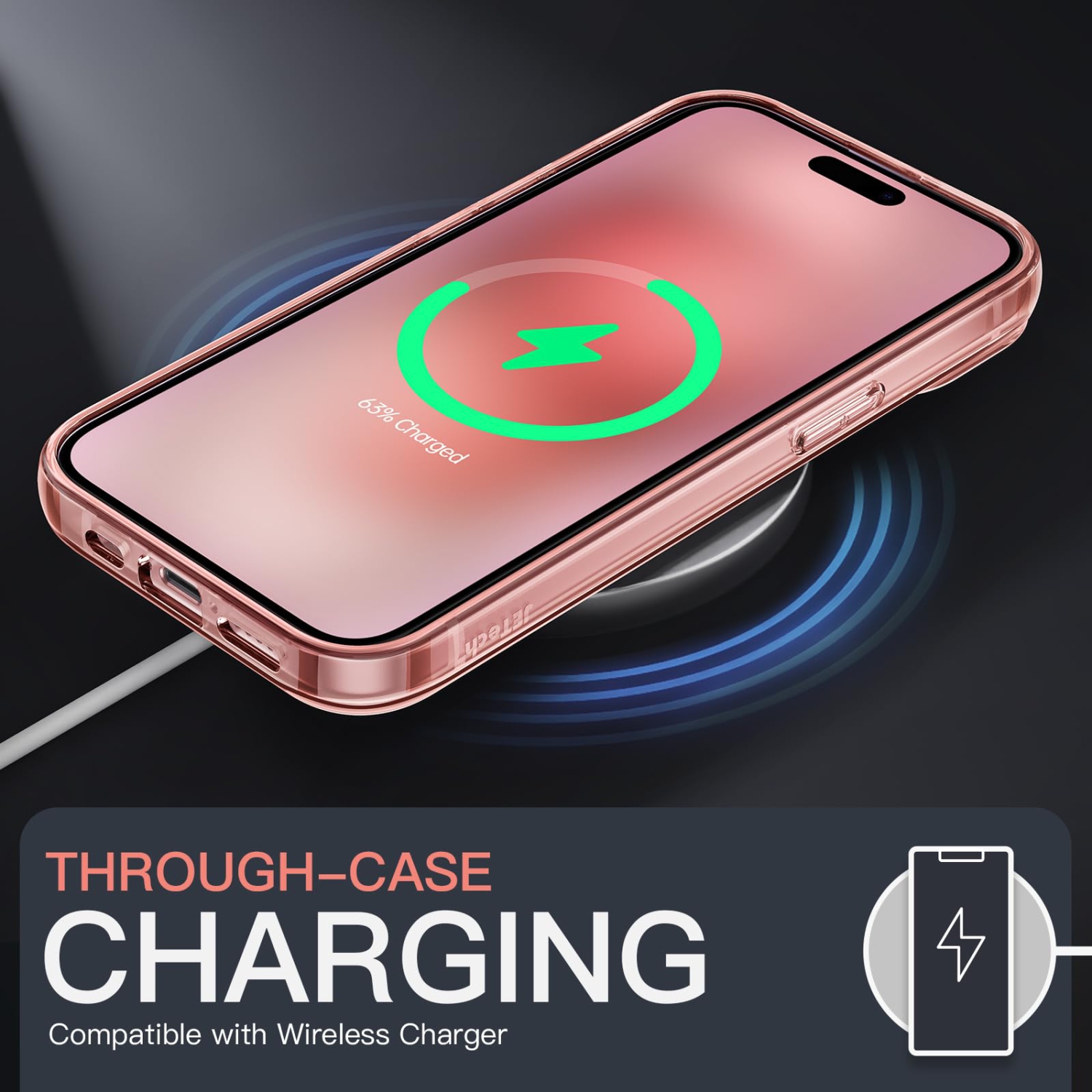 Étui pour iPhone 15 6,1 po, étui antichoc résistant au jaunissement, dos transparent antirayure