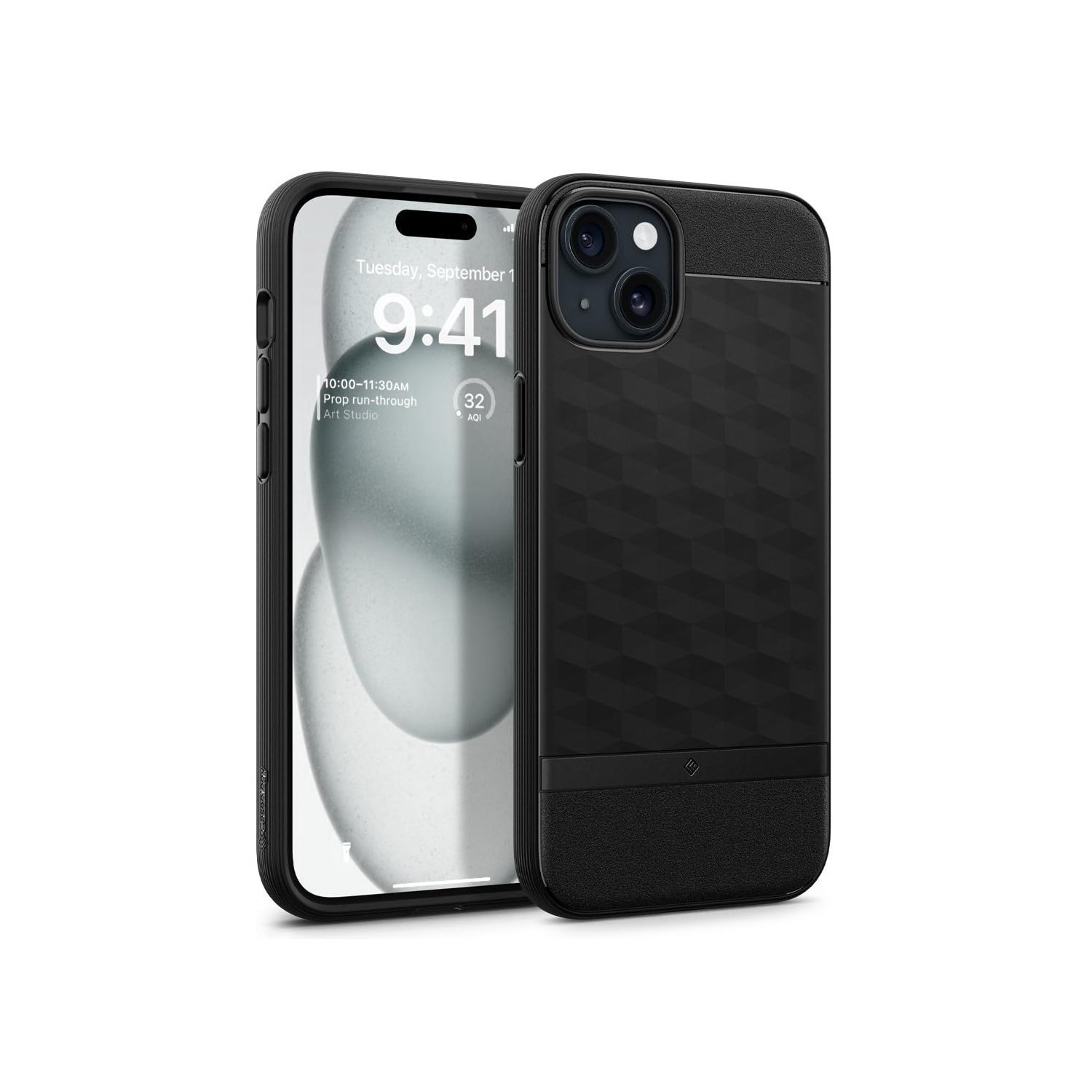 Parallax Mag for iPhone 15 Plus Case 5G Enhanced Ergonomic Design Compatible with Magsafe Military Grade Drop Tested - Matte Black