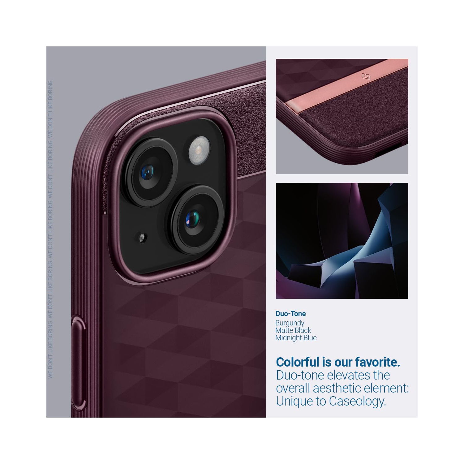 Parallax Mag for iPhone 15 Plus Case 5G Enhanced Ergonomic Design Compatible with Magsafe Military Grade Drop Tested - Burgundy