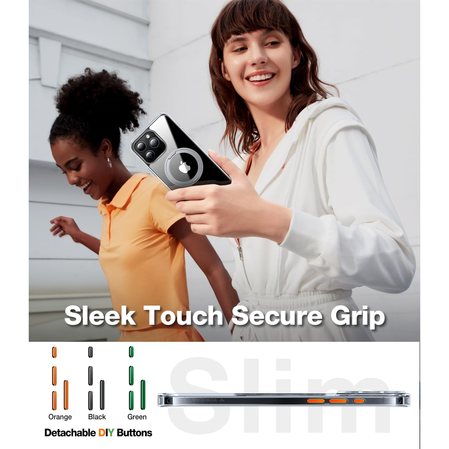 360° Rotatable Ring for iPhone 15 Pro Max Case with Stand, Compatible with MagSafe, Military Grade Drop Protection, Yellowing Resistant, Magnetic