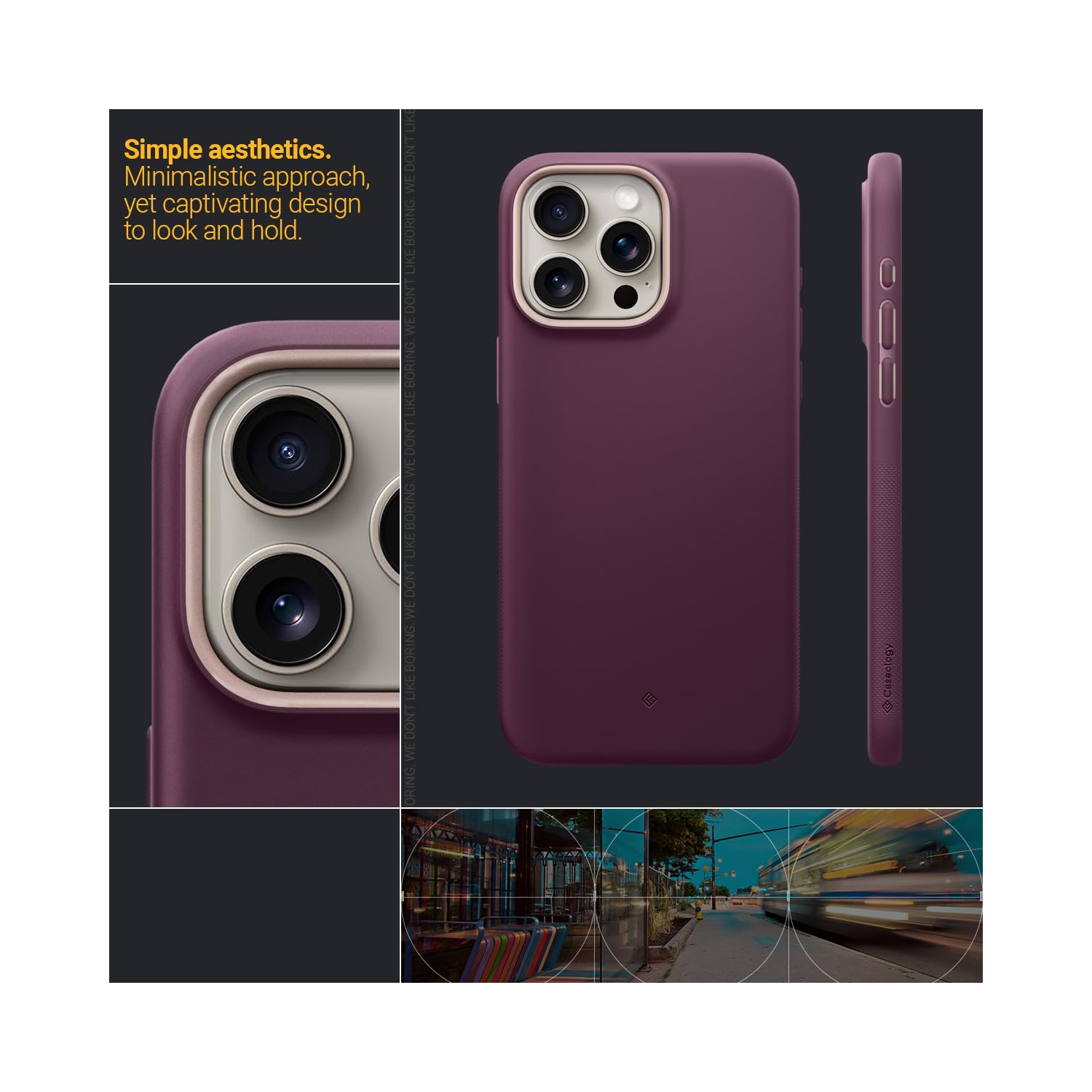Nano Pop Mag for iPhone 15 Pro Max Case 5G Dual Layer Silicone Case Compatible with Magsafe Military Grade Drop Tested - Burgundy Bean
