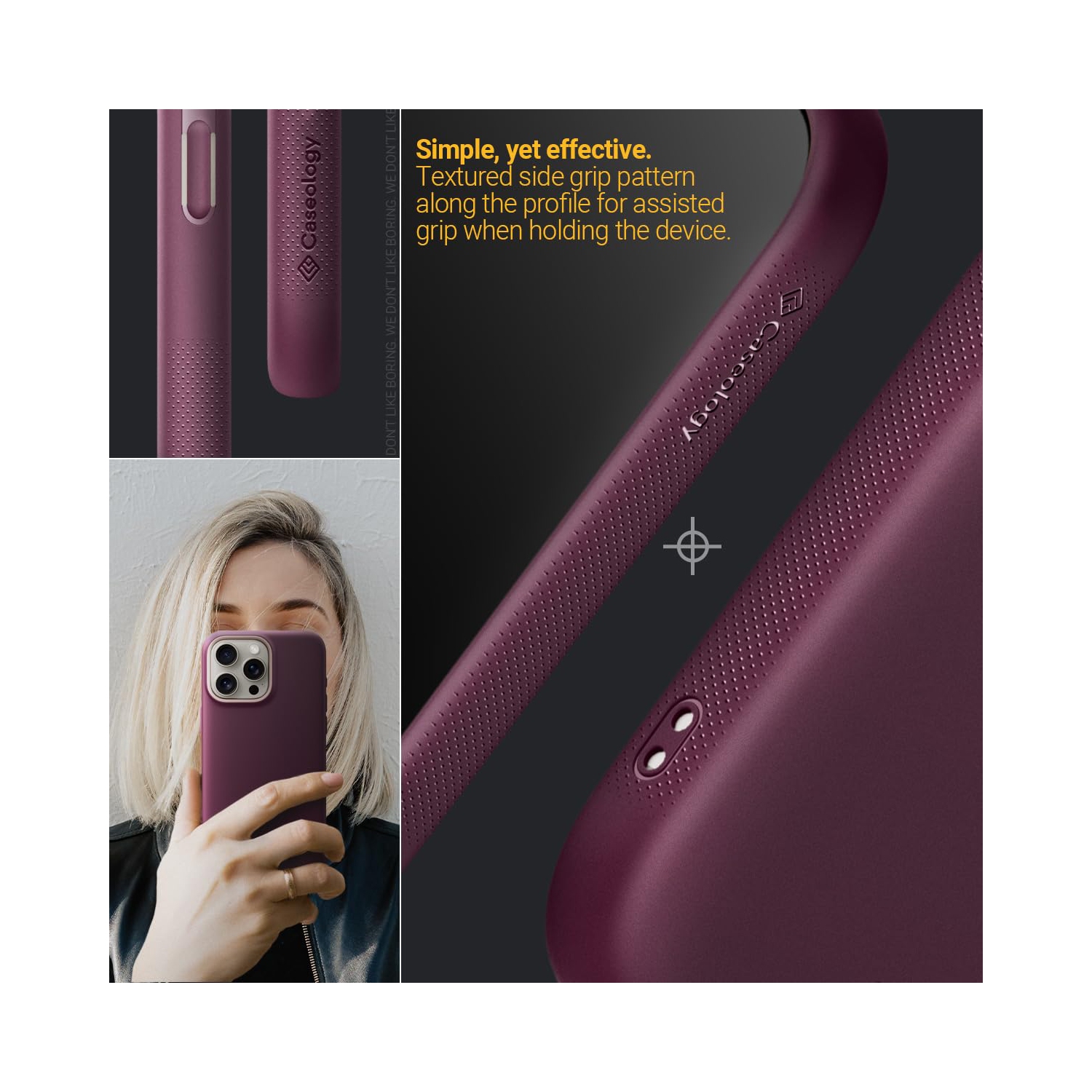 Nano Pop Mag for iPhone 15 Pro Max Case 5G Dual Layer Silicone Case Compatible with Magsafe Military Grade Drop Tested - Burgundy Bean