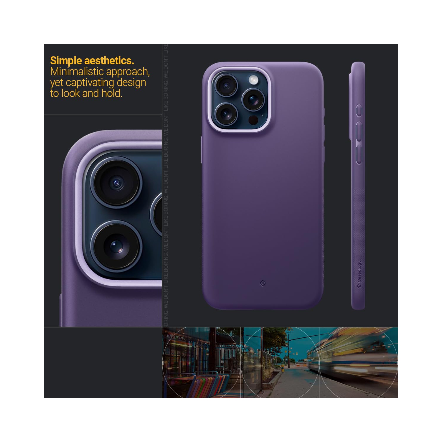 Nano Pop Mag for iPhone 15 Pro Max Case 5G Dual Layer Silicone Case Compatible with Magsafe Military Grade Drop Tested - Grape Purple