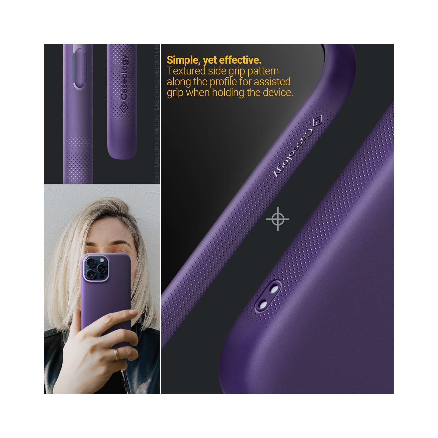 Nano Pop Mag for iPhone 15 Pro Max Case 5G Dual Layer Silicone Case Compatible with Magsafe Military Grade Drop Tested - Grape Purple