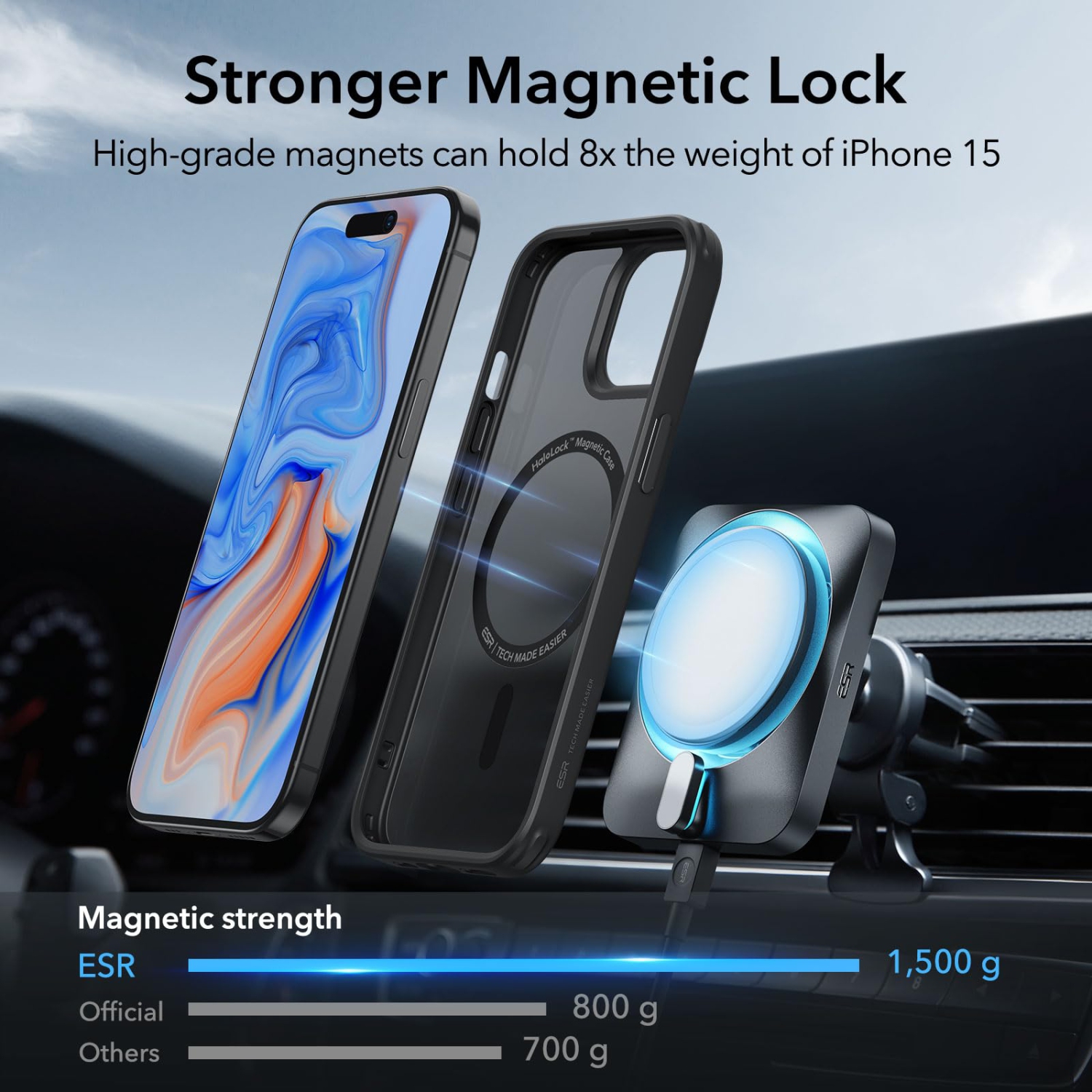 iPhone 15 Plus Case, Compatible with MagSafe, Military-Grade Protection, Yellowing Resistant, Scratch-Resistant Back, Magnetic Phone Case for iPhone