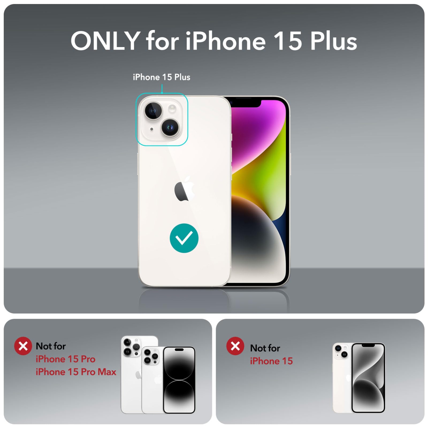 Étui iPhone 15 plus, compatible avec MagSafe, protection de qualité militaire, résistant au jaunissement, dos résistant aux rayures étui de téléphone