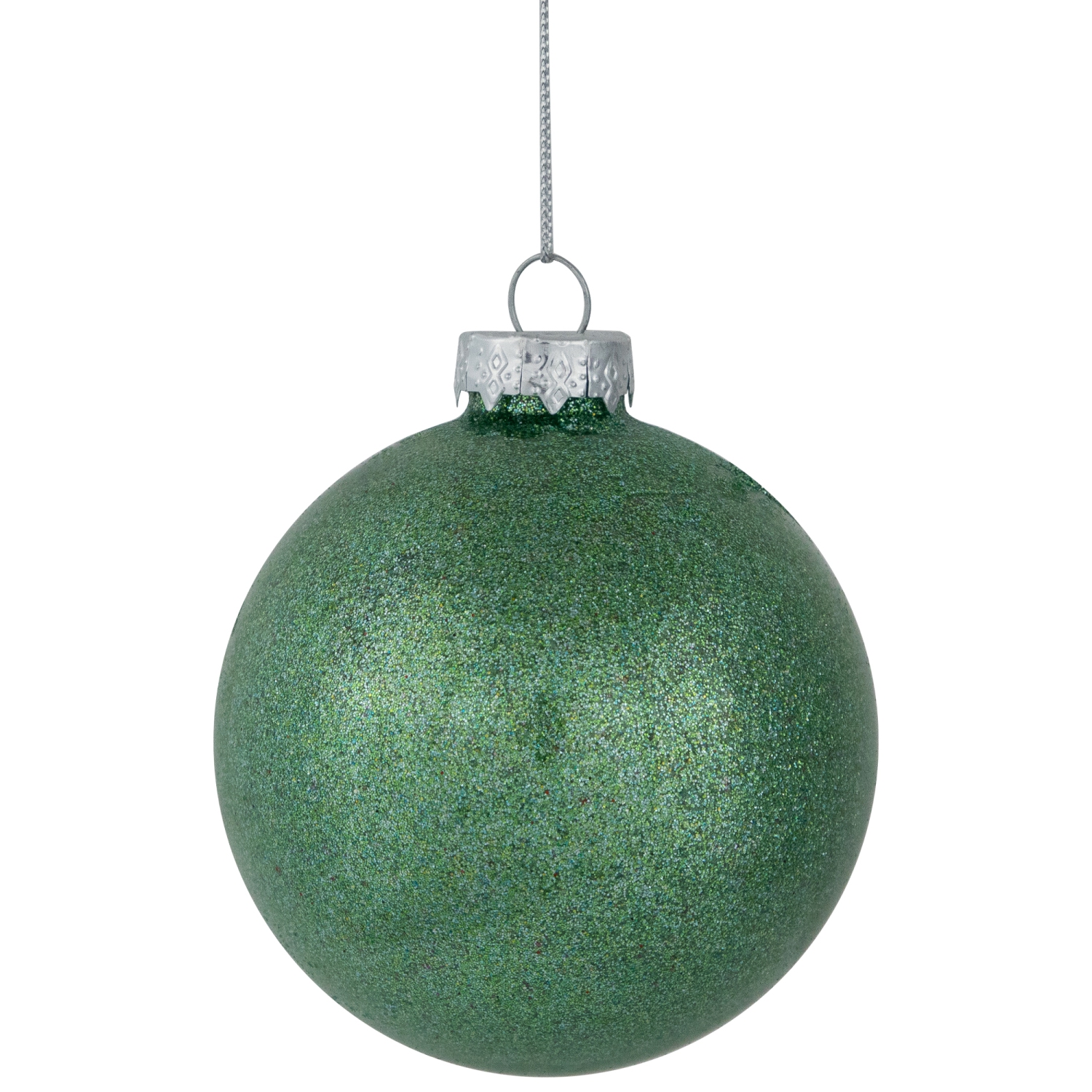 3-Finish Glass Christmas Ball and Onion Ornaments - 3" - Forest Green - 9ct