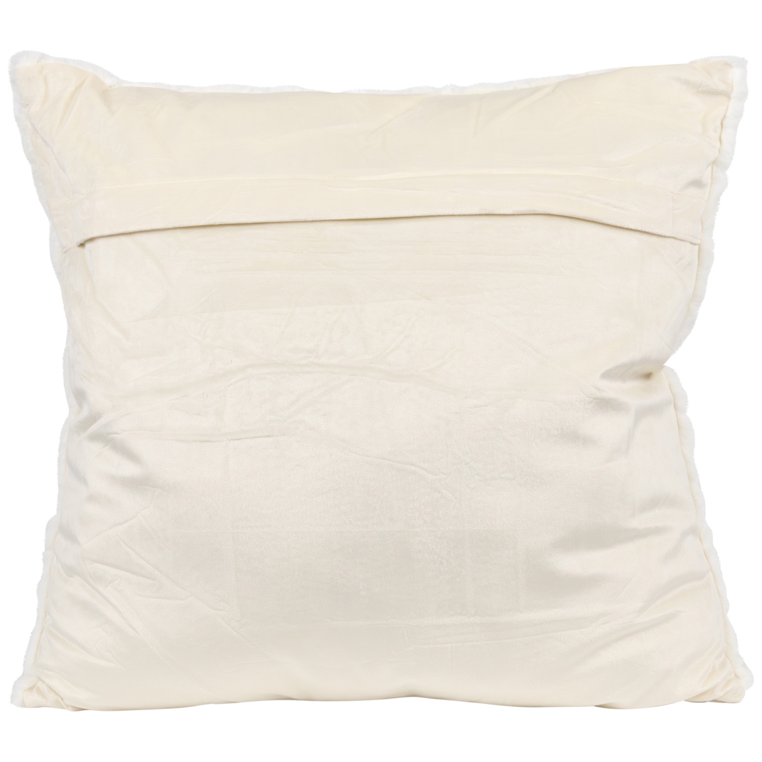 Coussin décoratif carré moelleux à carreaux blancs de 18 po