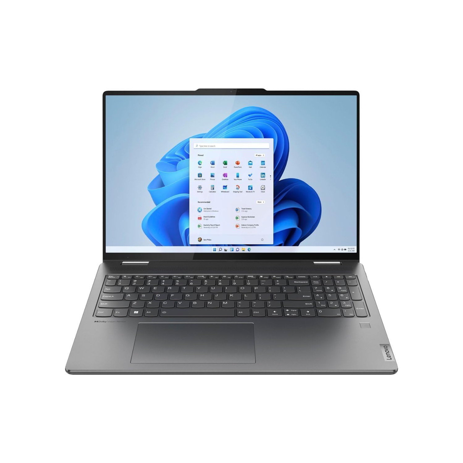Lenovo Yoga 7i 16" Touch 2-in-1 Laptop Intel Core i5-1335U 8GB 512GB Backlit Keyboard Windows 11 Home Storm Grey