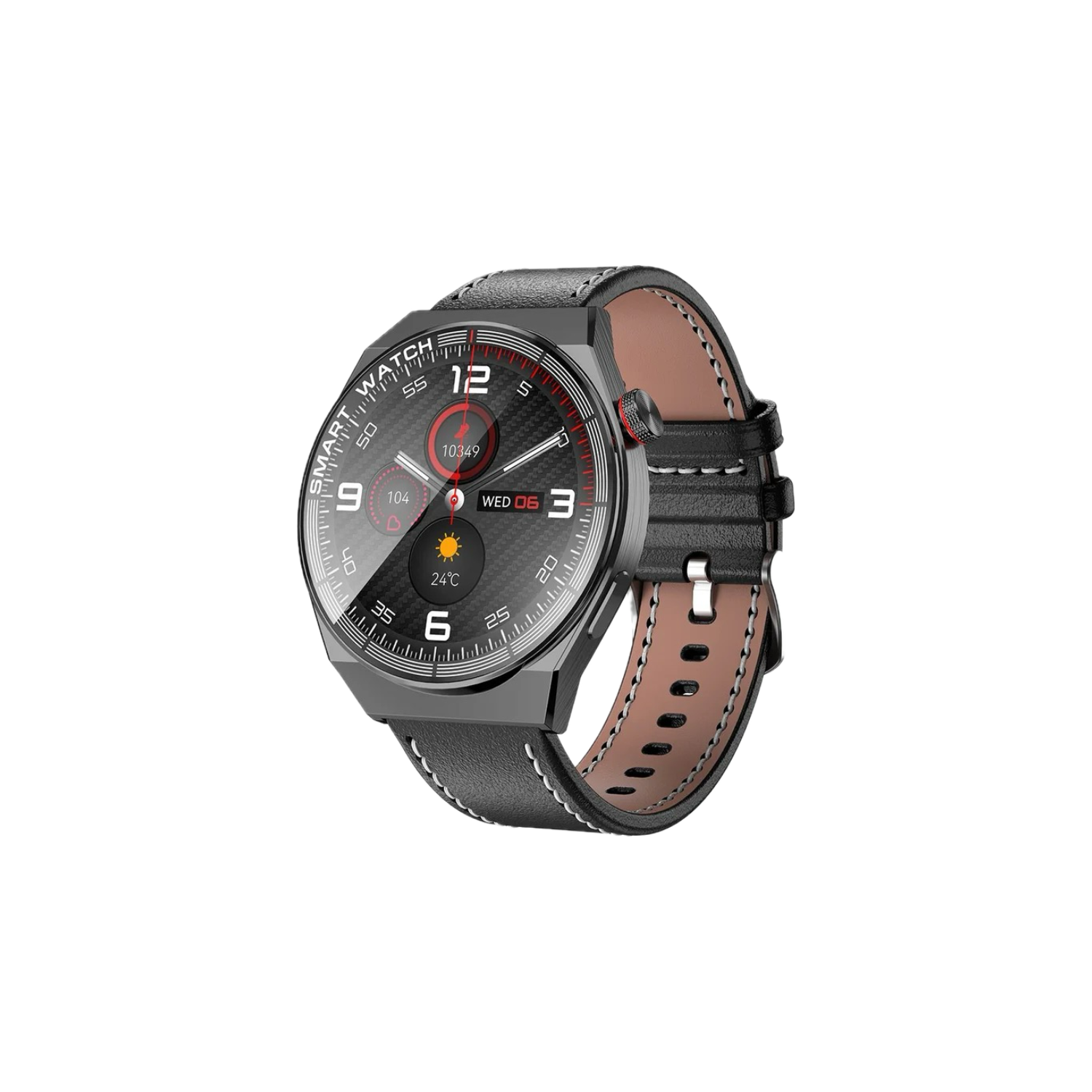 TUTT Classic Smartwatch For Men | Titanium Alloy | NFC Function Health & Fitness Tracker IP68 Waterproof Rubber & Leather Straps