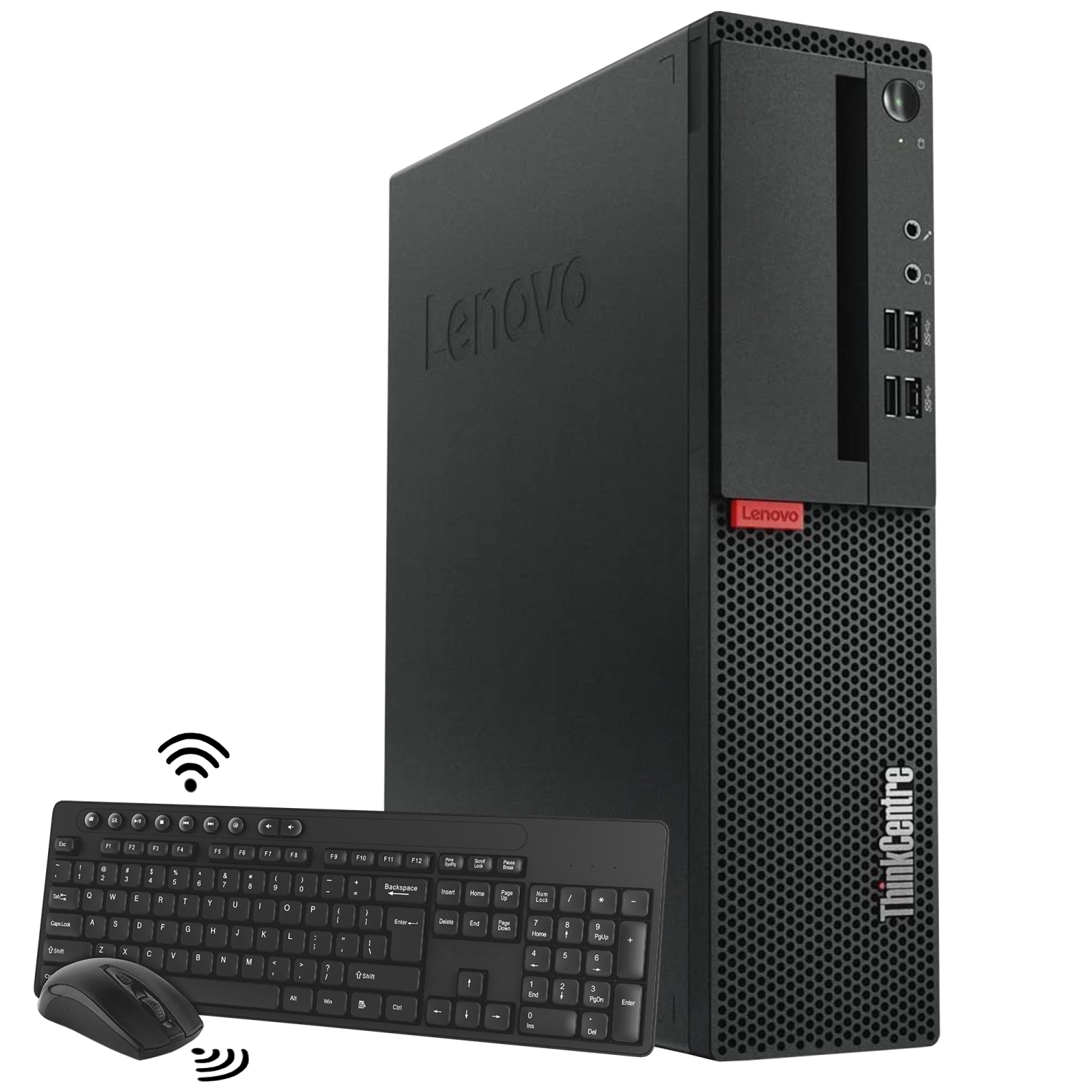 Refurbished (Good) - Professional Desktop PC Lenovo ThinkCentre M710s SFF Computer (Intel Core i7 Processor| 2TB SSD| 32GB DDR4 RAM| Windows 10 Pro| Wireless Keyboard and Mouse)