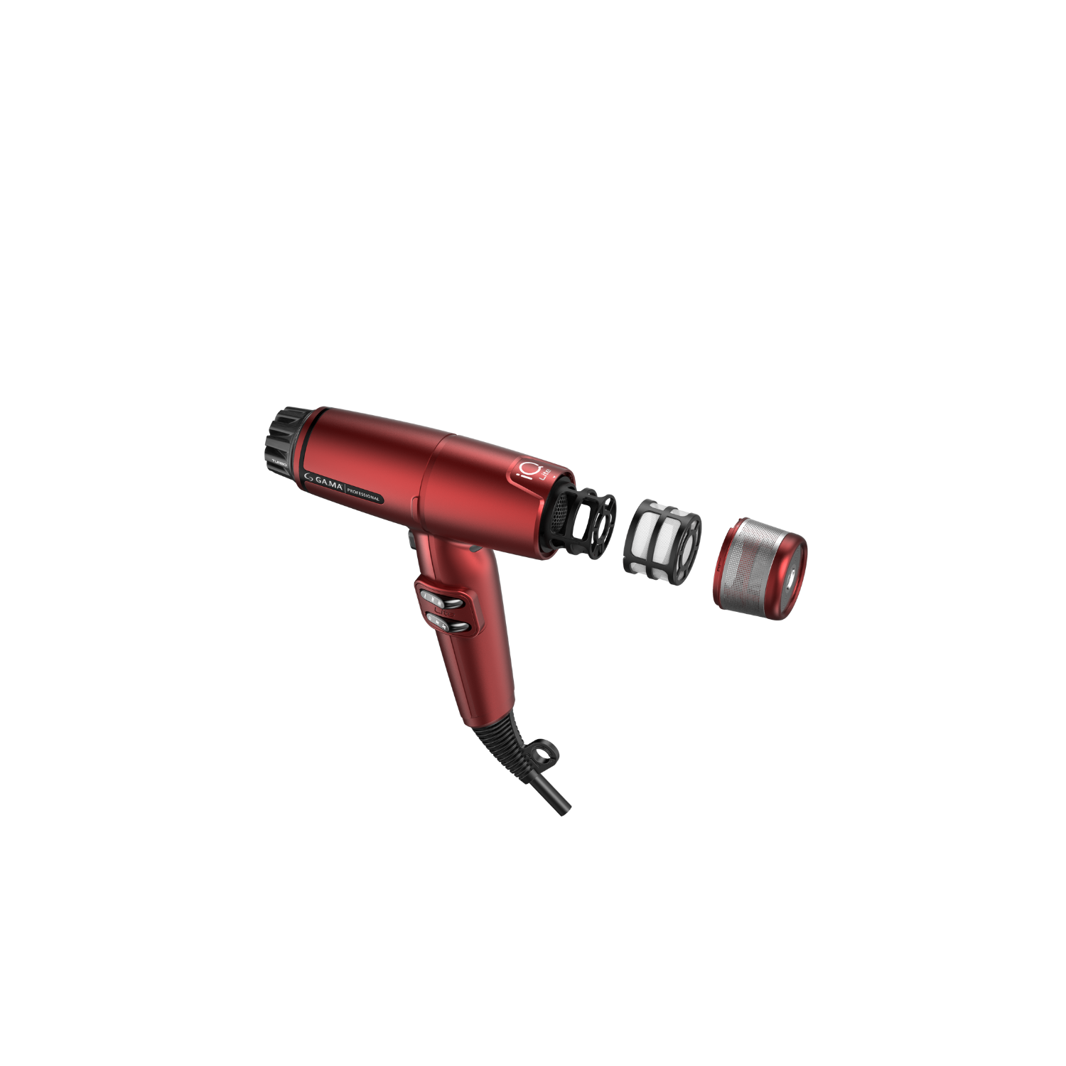 Sèche-cheveux hybride iQ Perfetto LiteMax de GAMA Italy - Rouge
