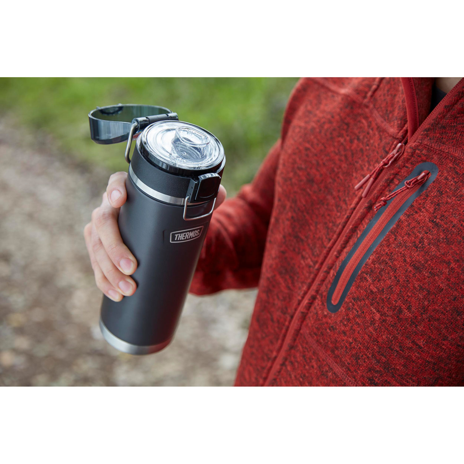 Tasse de voyage en acier inoxydable de 710 ml de Thermos - Noir