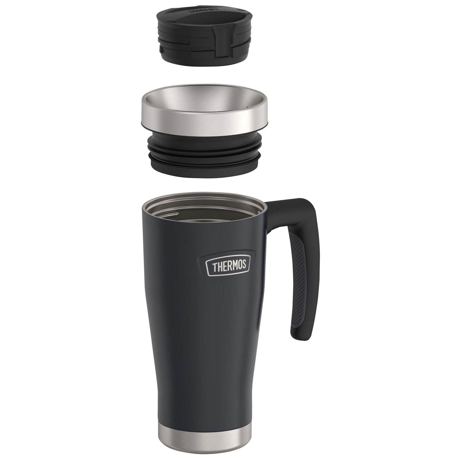 Tasse de voyage en acier inoxydable de 470 ml de Thermos - Noir