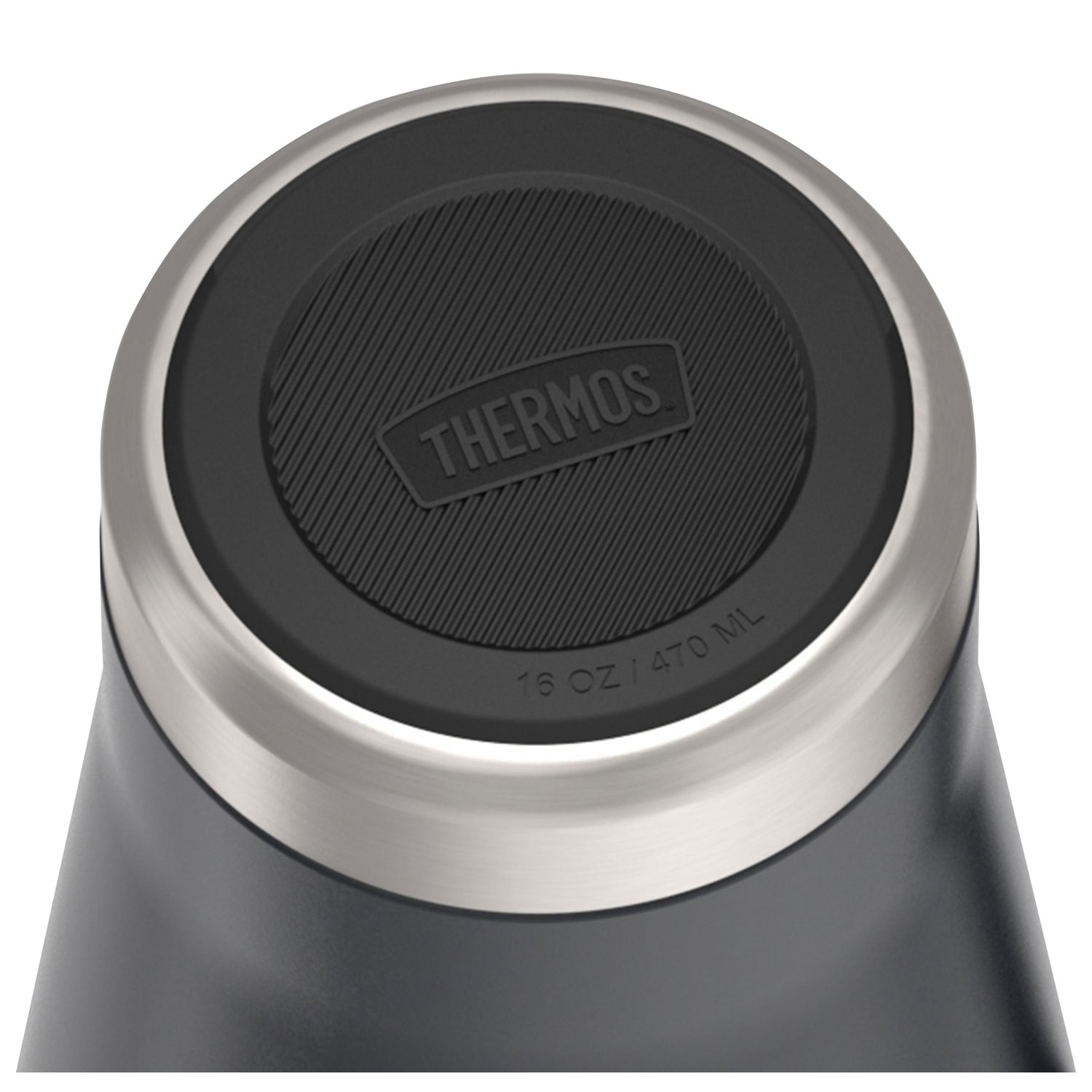 Tasse de voyage en acier inoxydable de 470 ml de Thermos - Noir