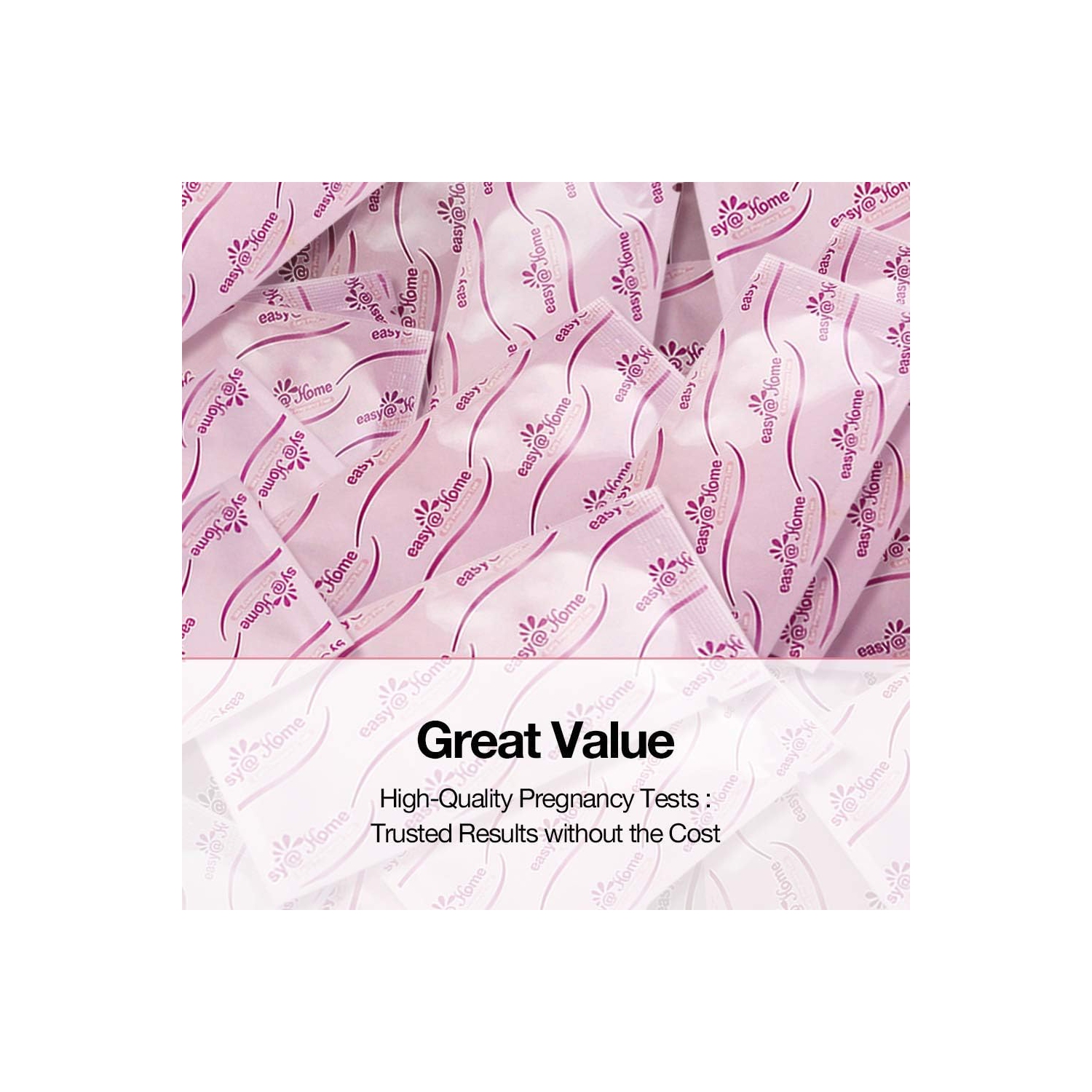 Easy@Home Pregnancy Tests 25 Pack: Early Detection Pregnancy Tests Strips - Accurate Sensitive Pregnancy Tests Bulk Easy to Use at Home Fertility