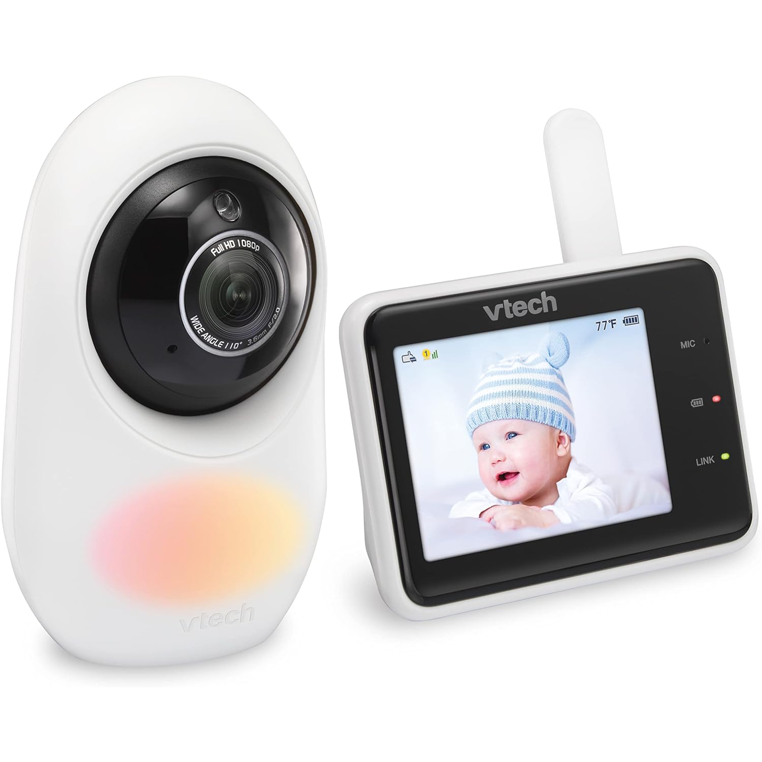 Refurbished (Good) - VTech 1080p Smart WiFi Remote Access Video Baby Monitor with Super-slim 2.8” Display - RM2751