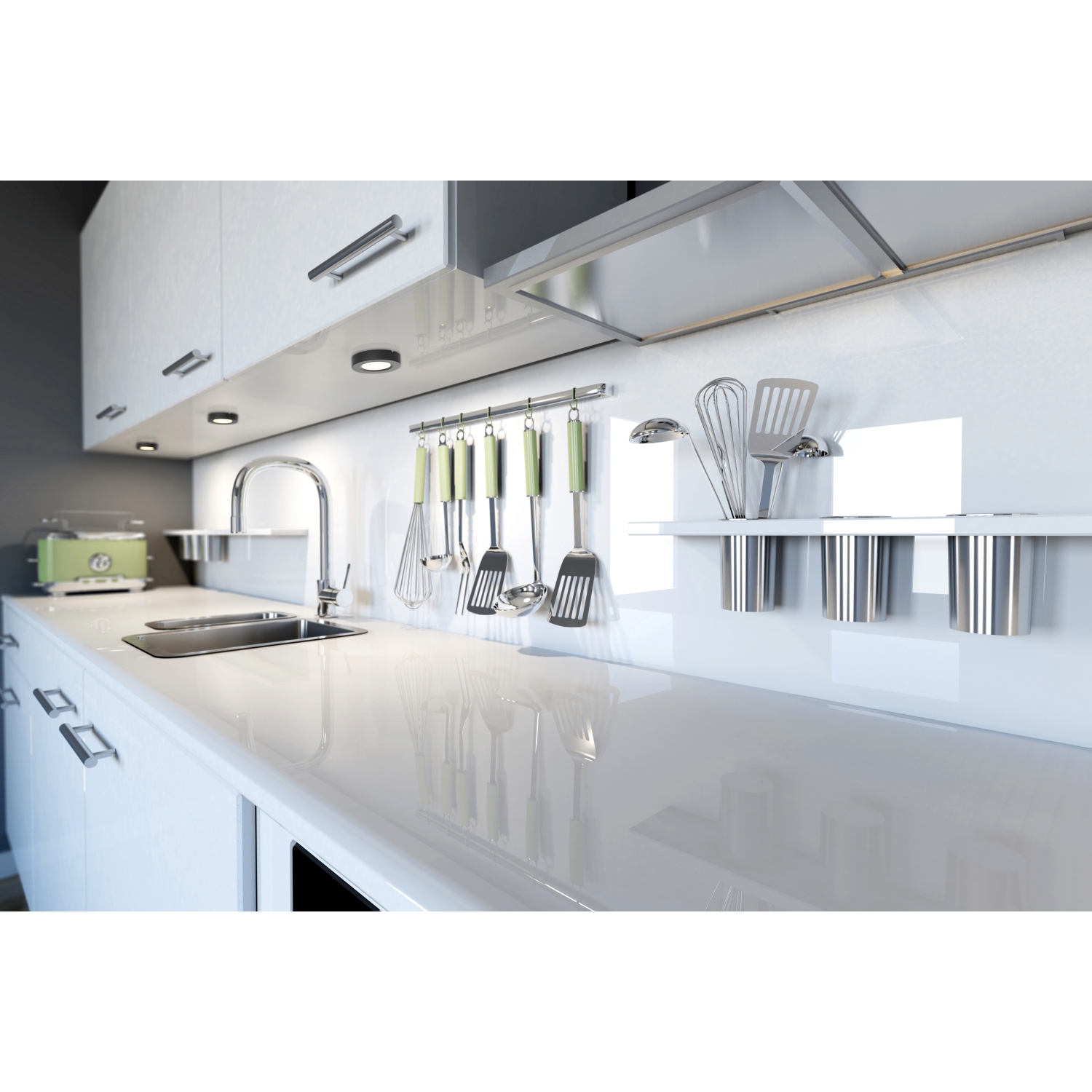 BAZZ 3 Pack LED Under Cabinet Puck Lights, 360 Lumens, 6W, 3000K Soft White, Black Finish, U00063BK