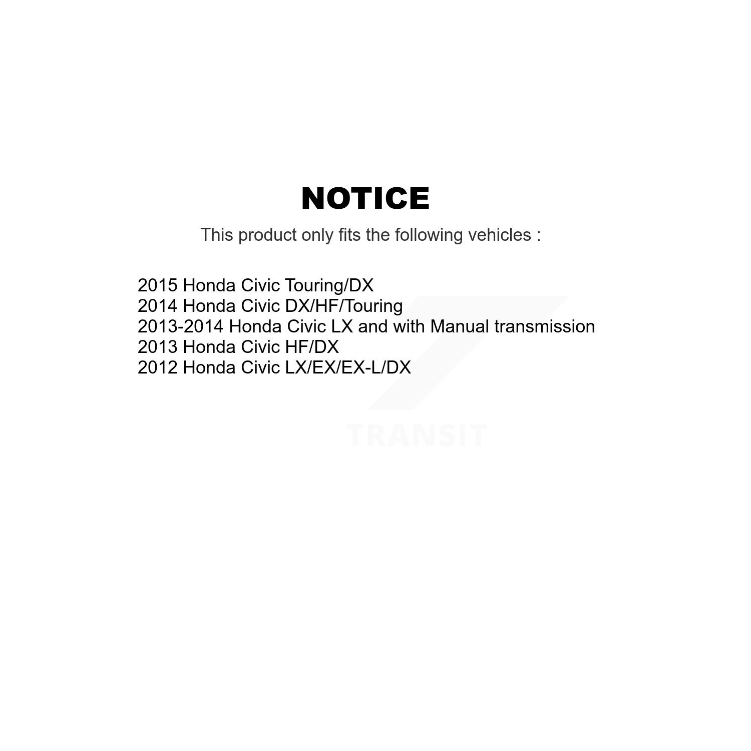 Plaquettes de frein avant en céramique TEC-1578 pour Honda Civic