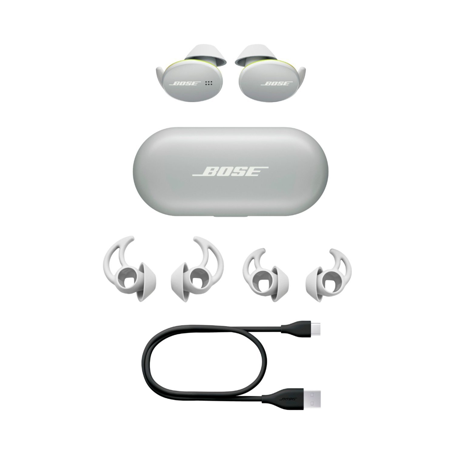 Tout nouveau – Bose – Écouteurs boutons 100 % sans fil Sport Earbuds – Blanc glacier